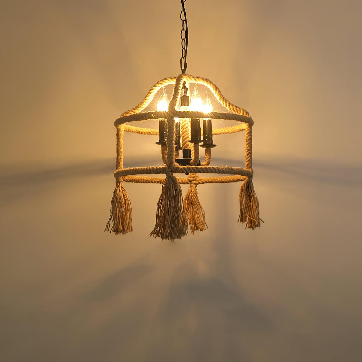 Yavmis Retro Hemp Rope Exquisite Pendant Light