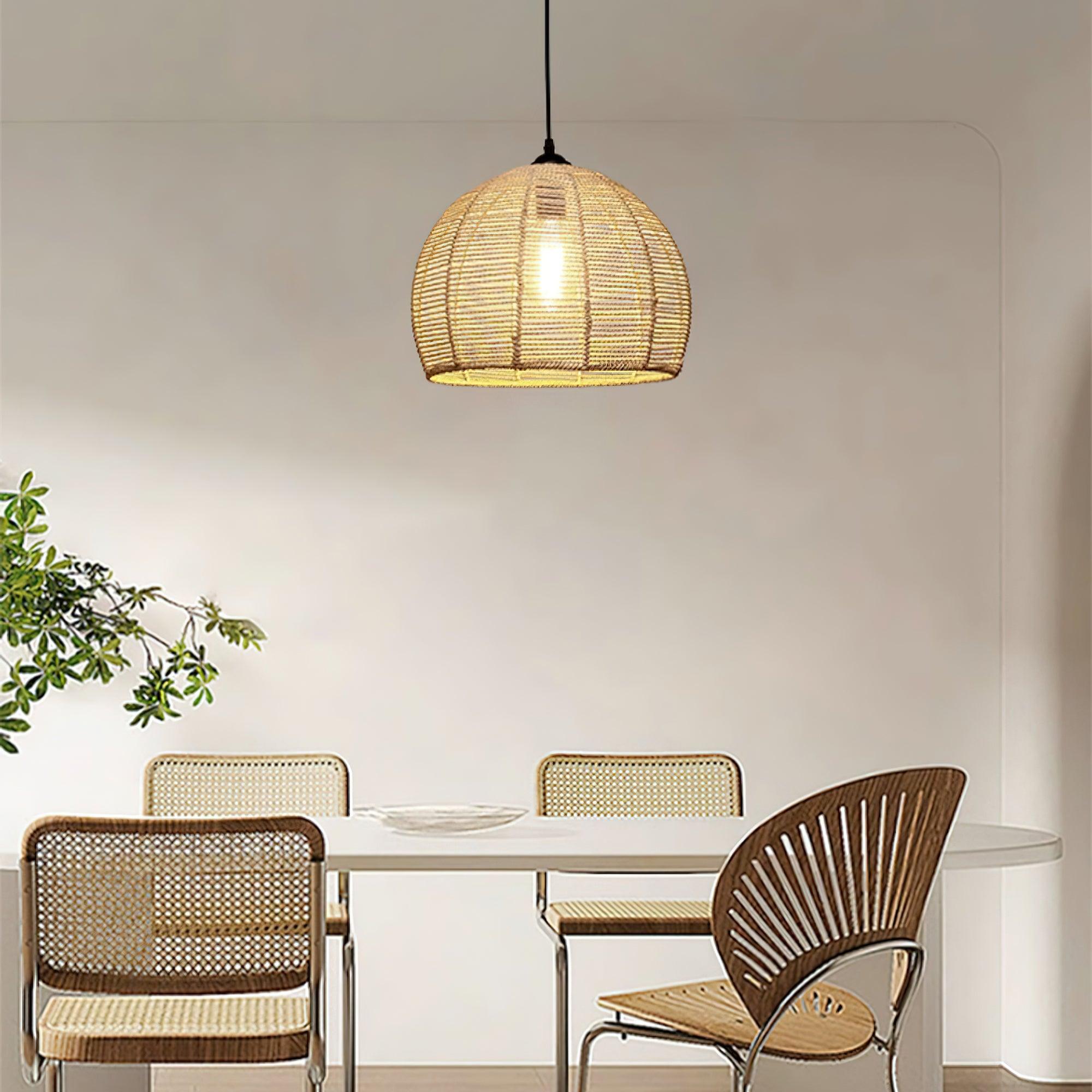 Xunell Retro Hemp Rope Interesting Pendant Light