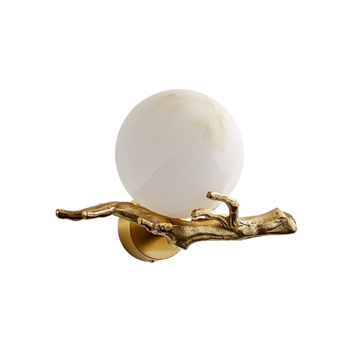 Erixa Retro Twigs Brass Marble Wall Lamp