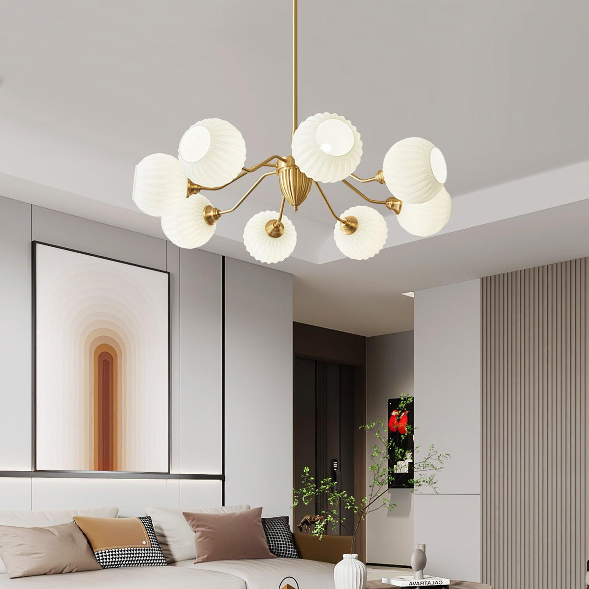 Zanora Vintage Brass Chandelier