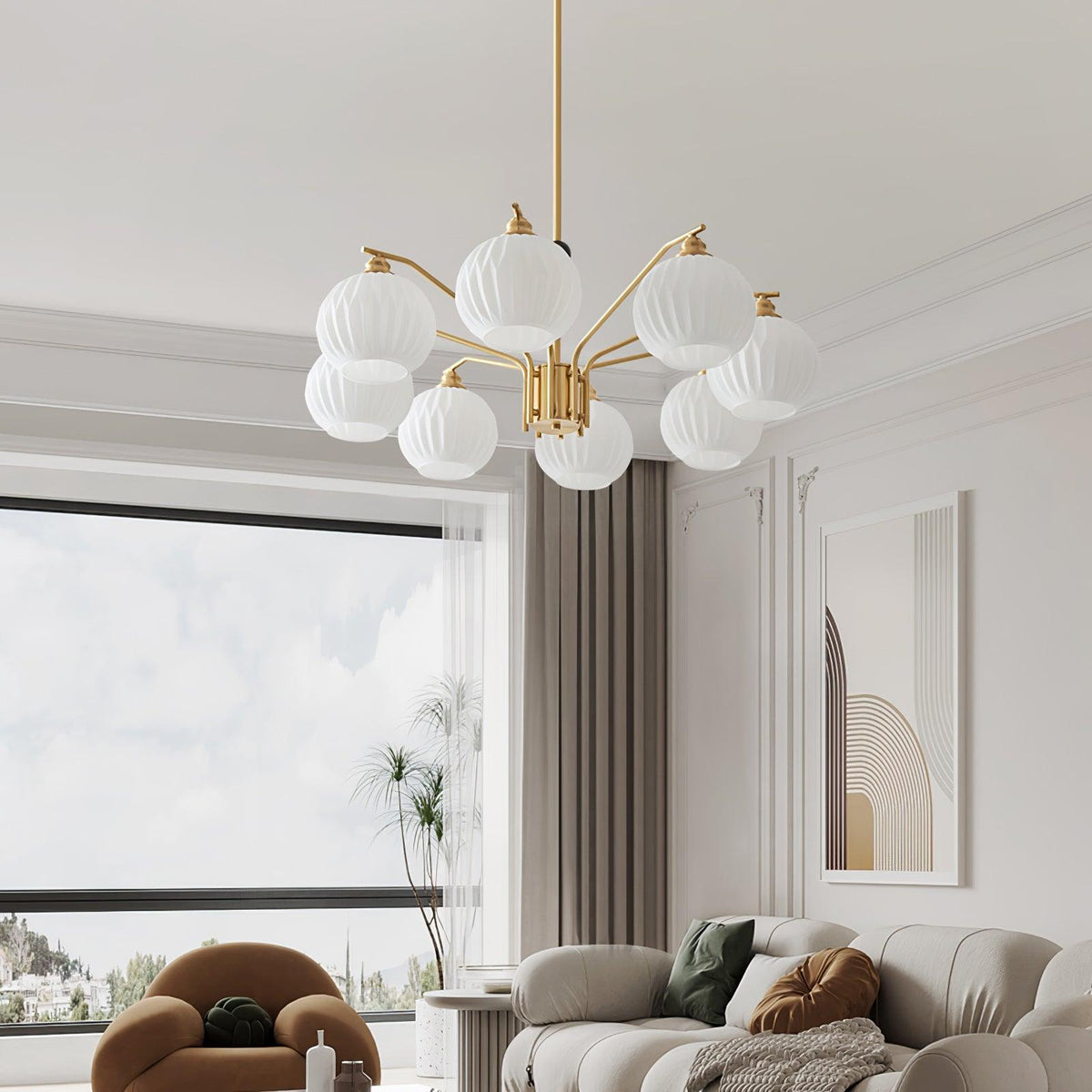 Nytheos Luxurious Brass Chandelier