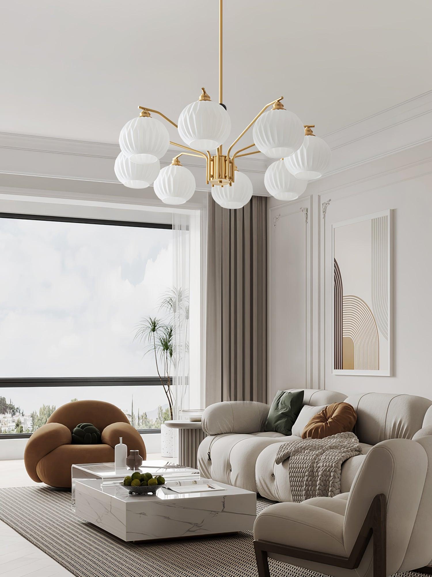 Nytheos Luxurious Brass Chandelier