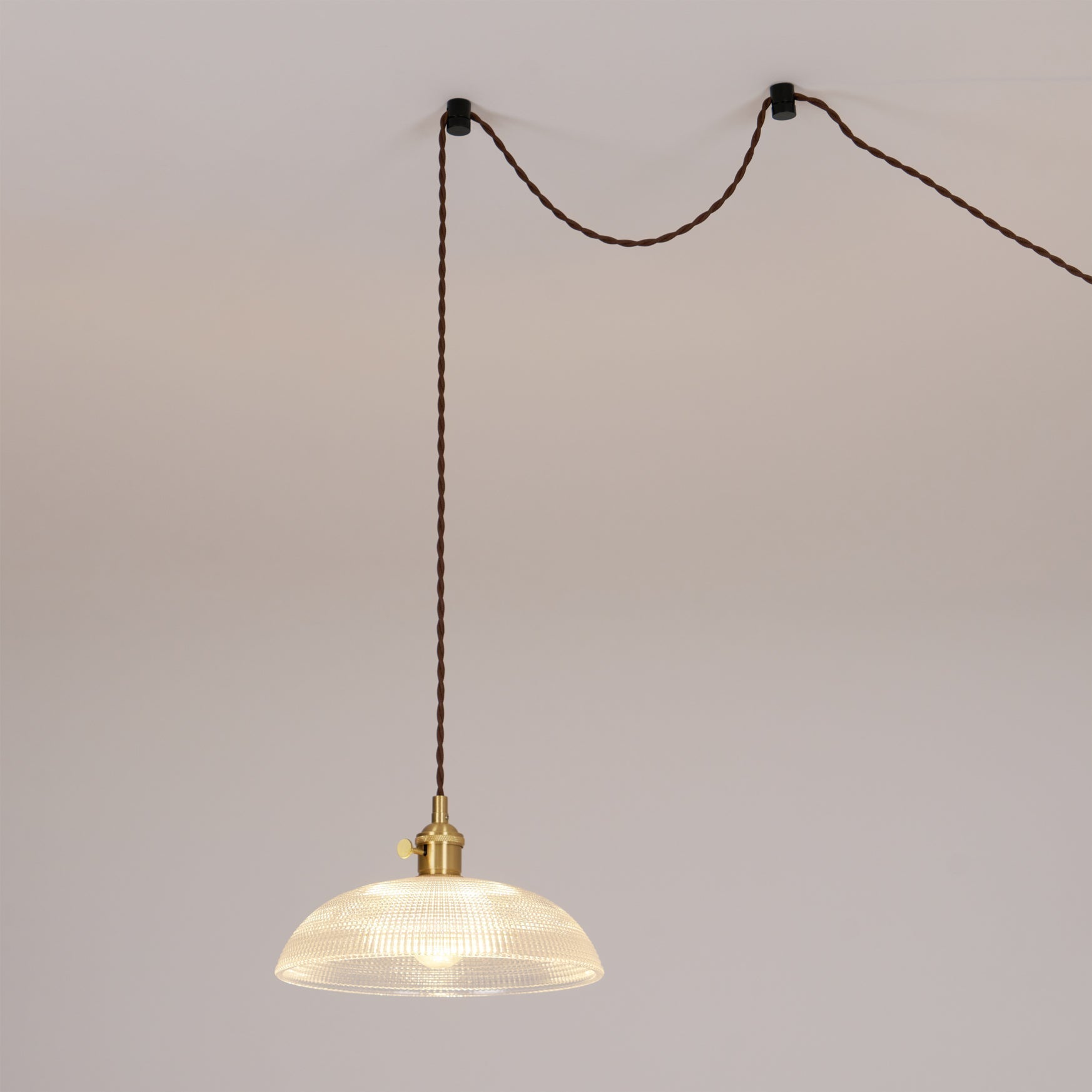 Crinel Brass & Glass Pendant Light