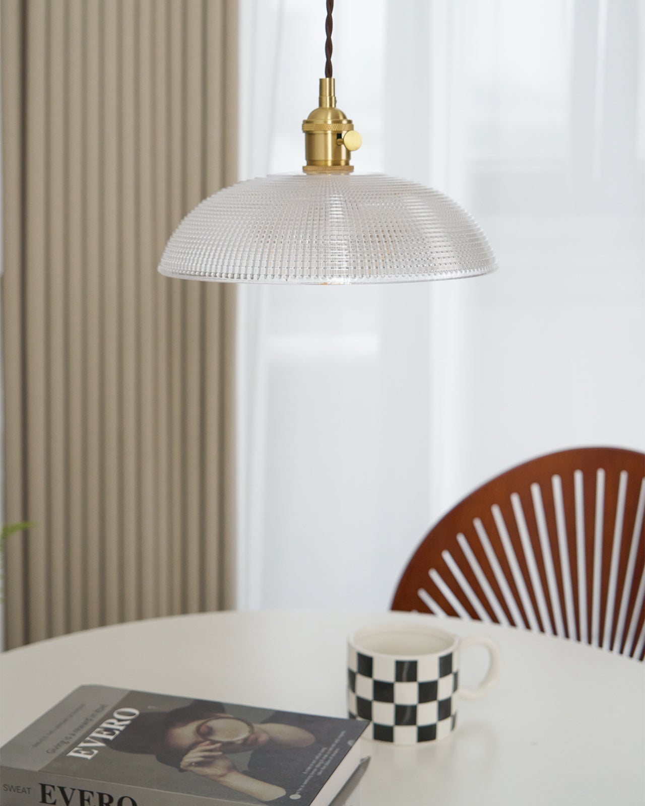 Crinel Brass & Glass Pendant Light