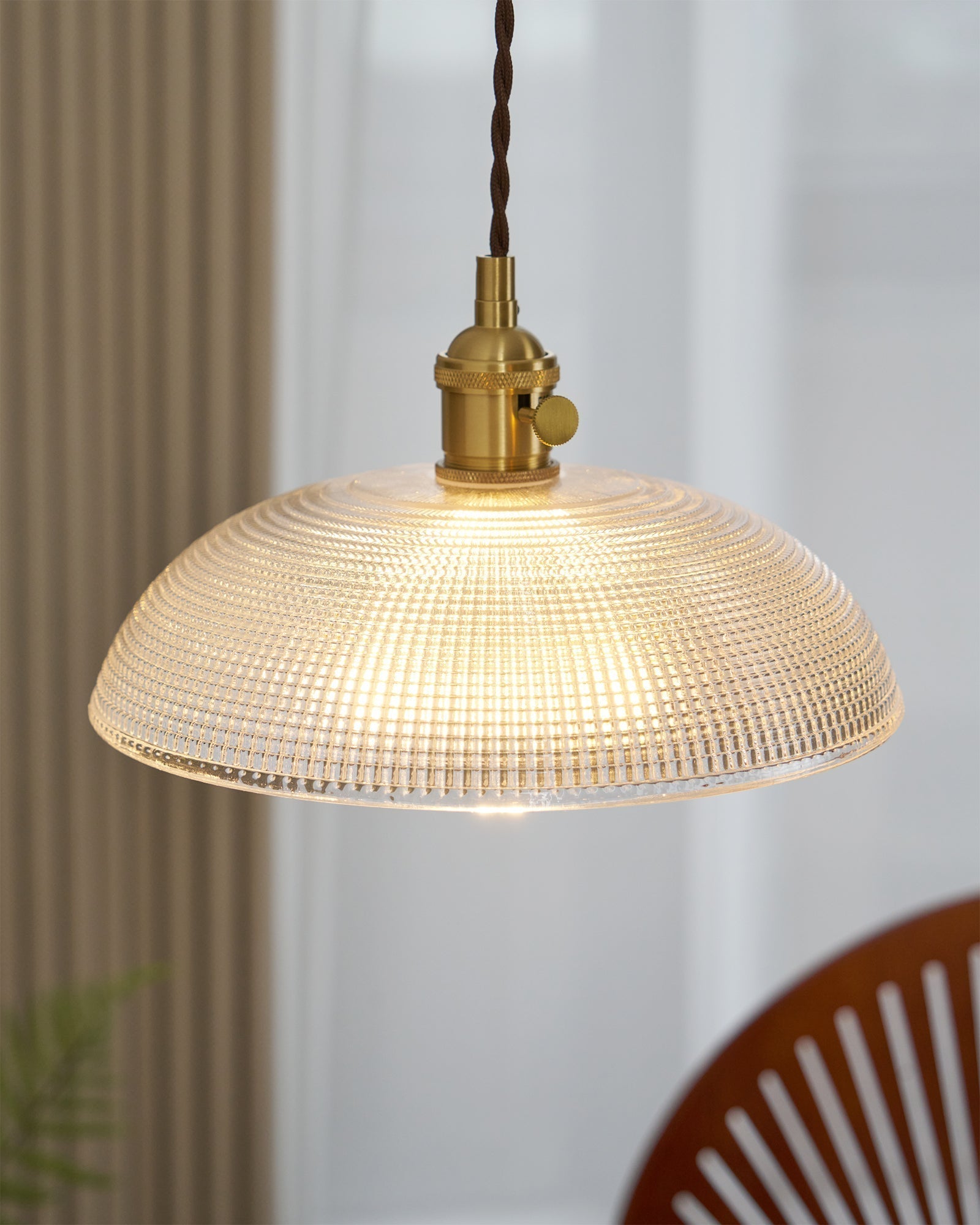 Crinel Brass & Glass Pendant Light