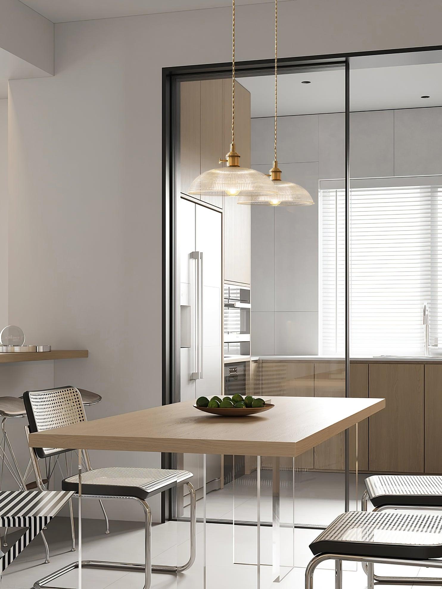 Crinel Brass & Glass Pendant Light