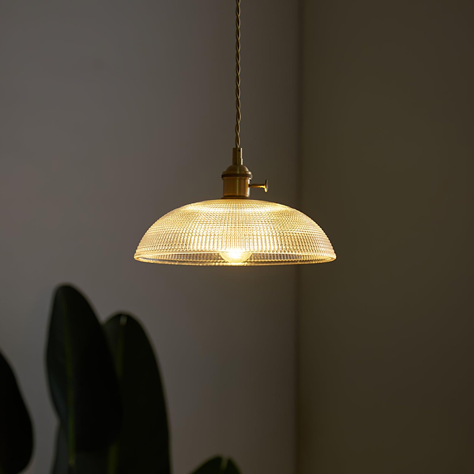 Crinel Brass & Glass Pendant Light