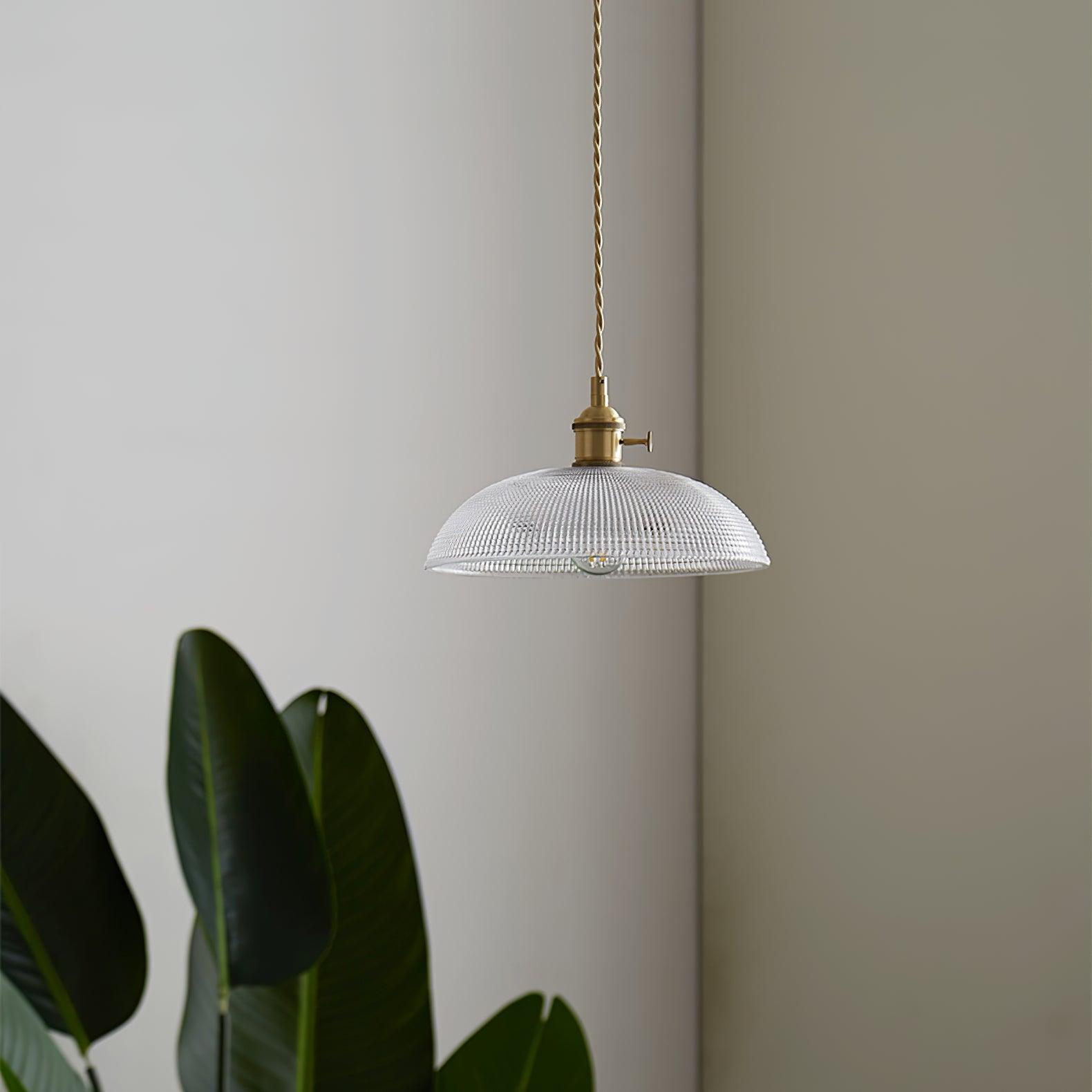 Crinel Brass & Glass Pendant Light
