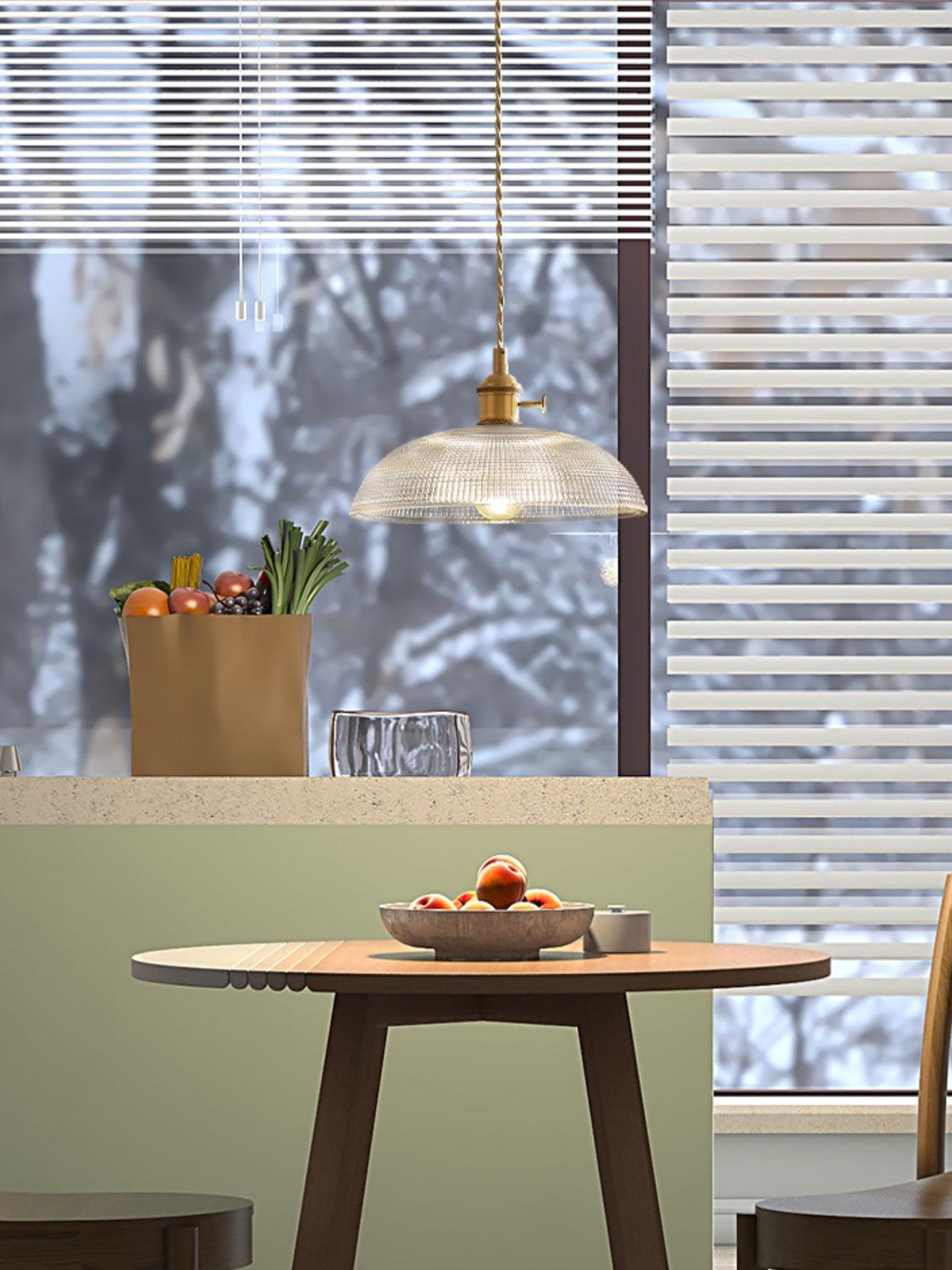 Crinel Brass & Glass Pendant Light