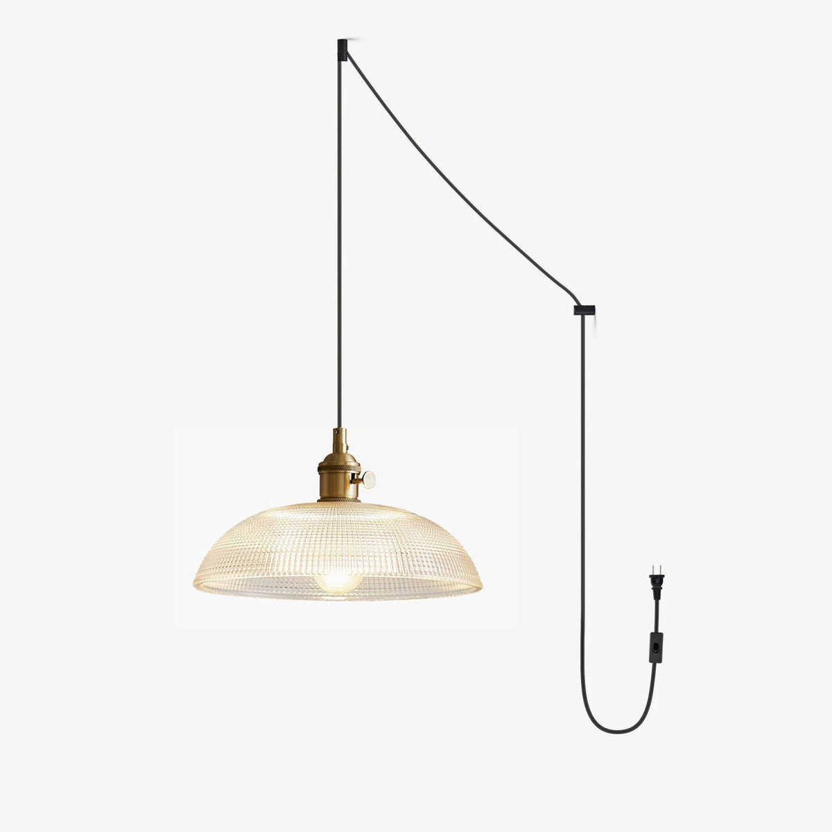 Crinel Brass & Glass Pendant Light