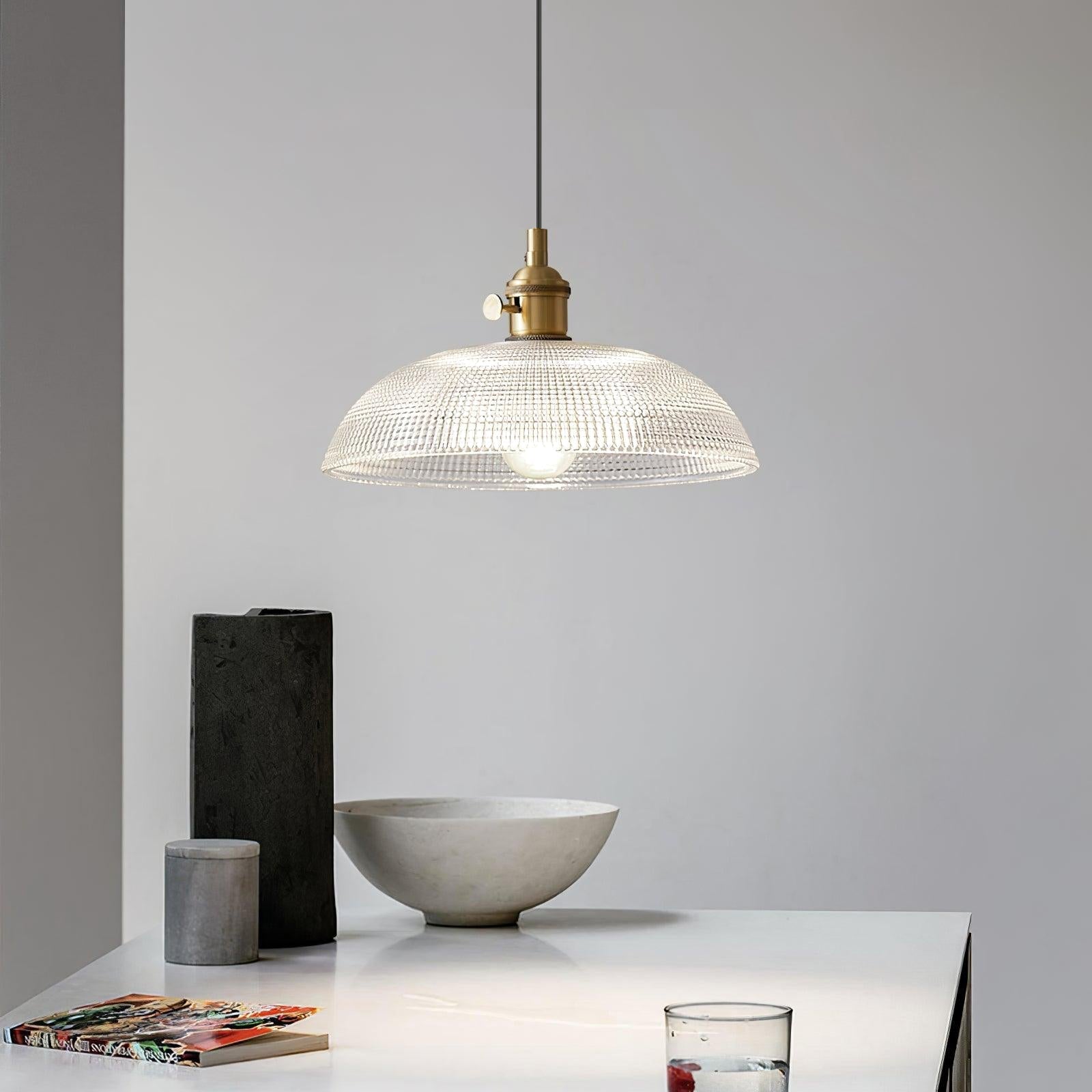 Crinel Brass & Glass Pendant Light