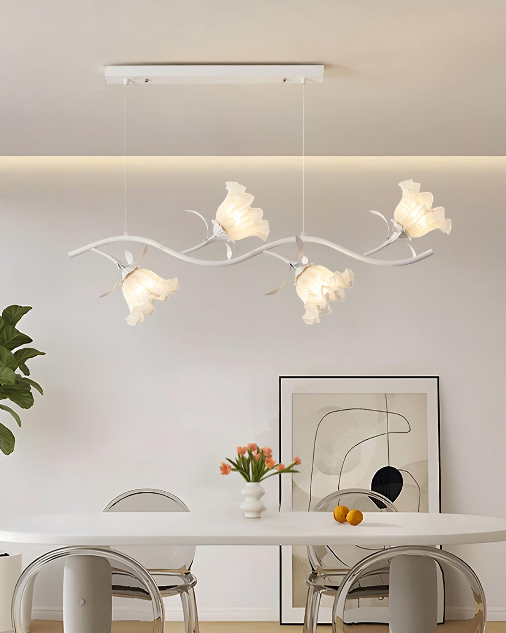 Liorareon Chandelier Floral Glass