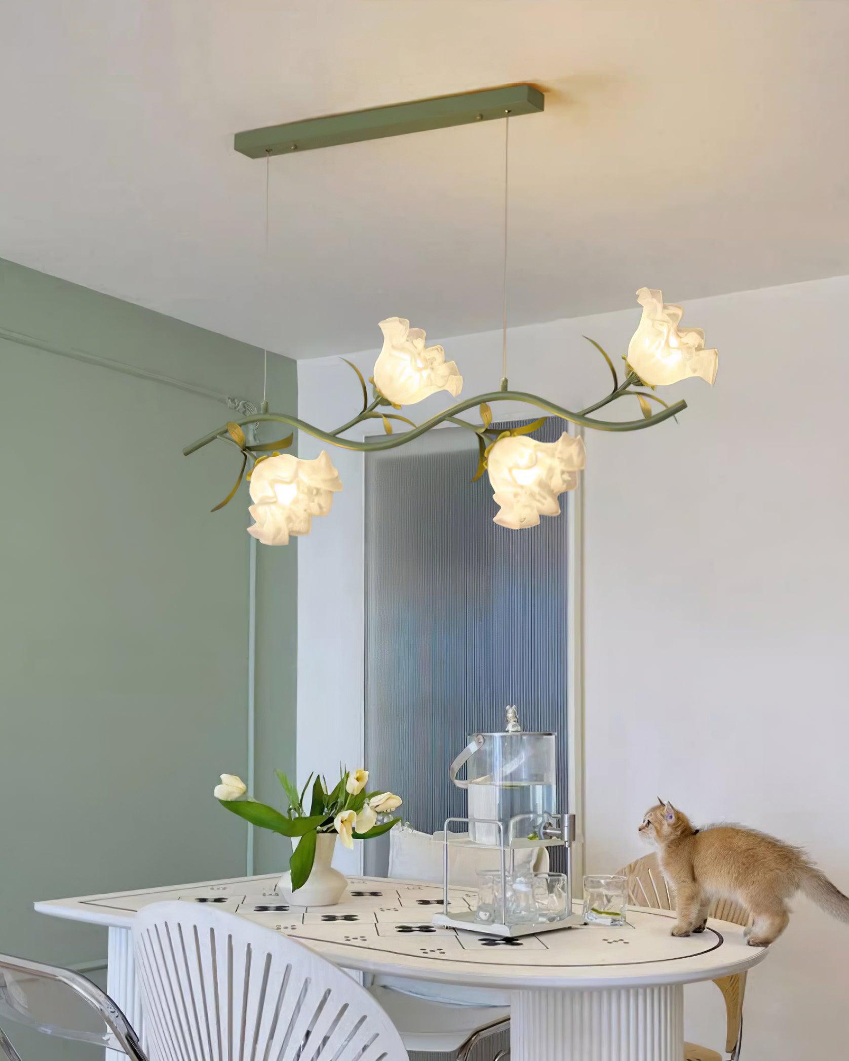 Liorareon Chandelier Floral Glass