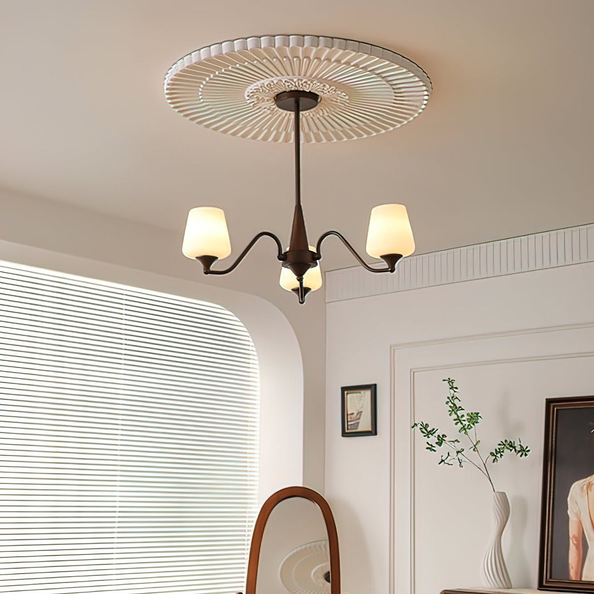 Velelaria Chandelier Frosted Glass Shades