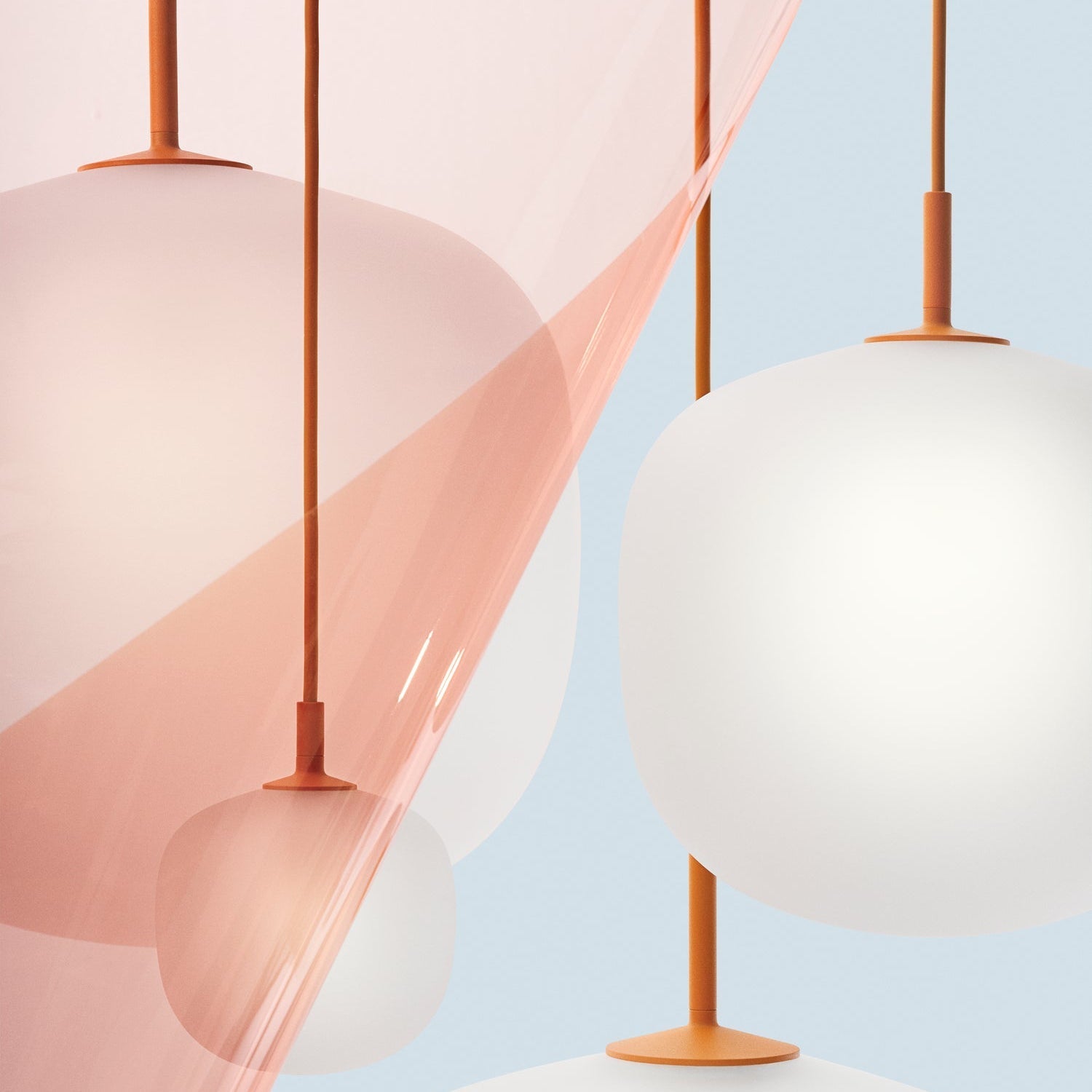 Etienne Pendant Lamp Semi-transparent Glass