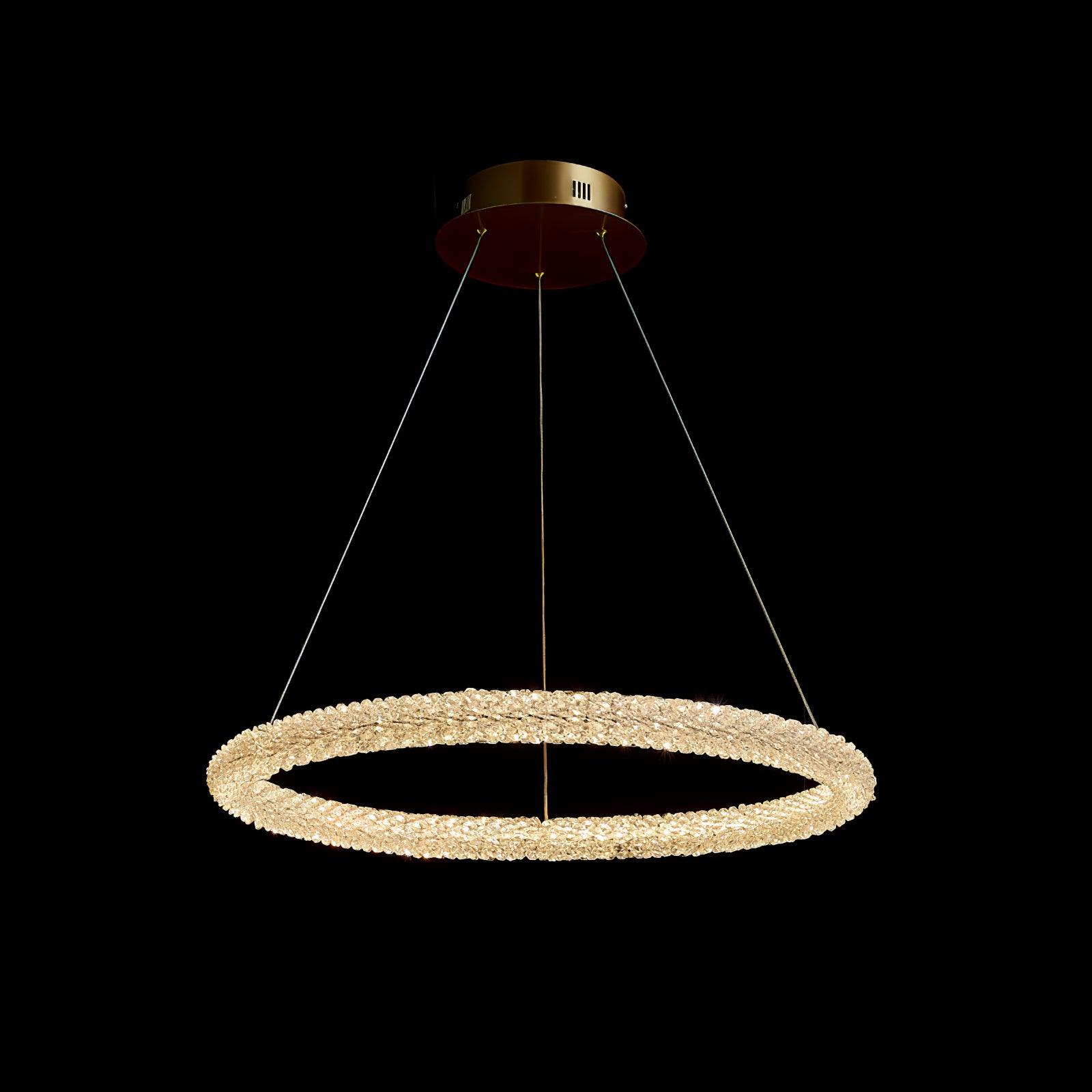Lustra Chandelier Ring Crystal LED - Neutral Decor