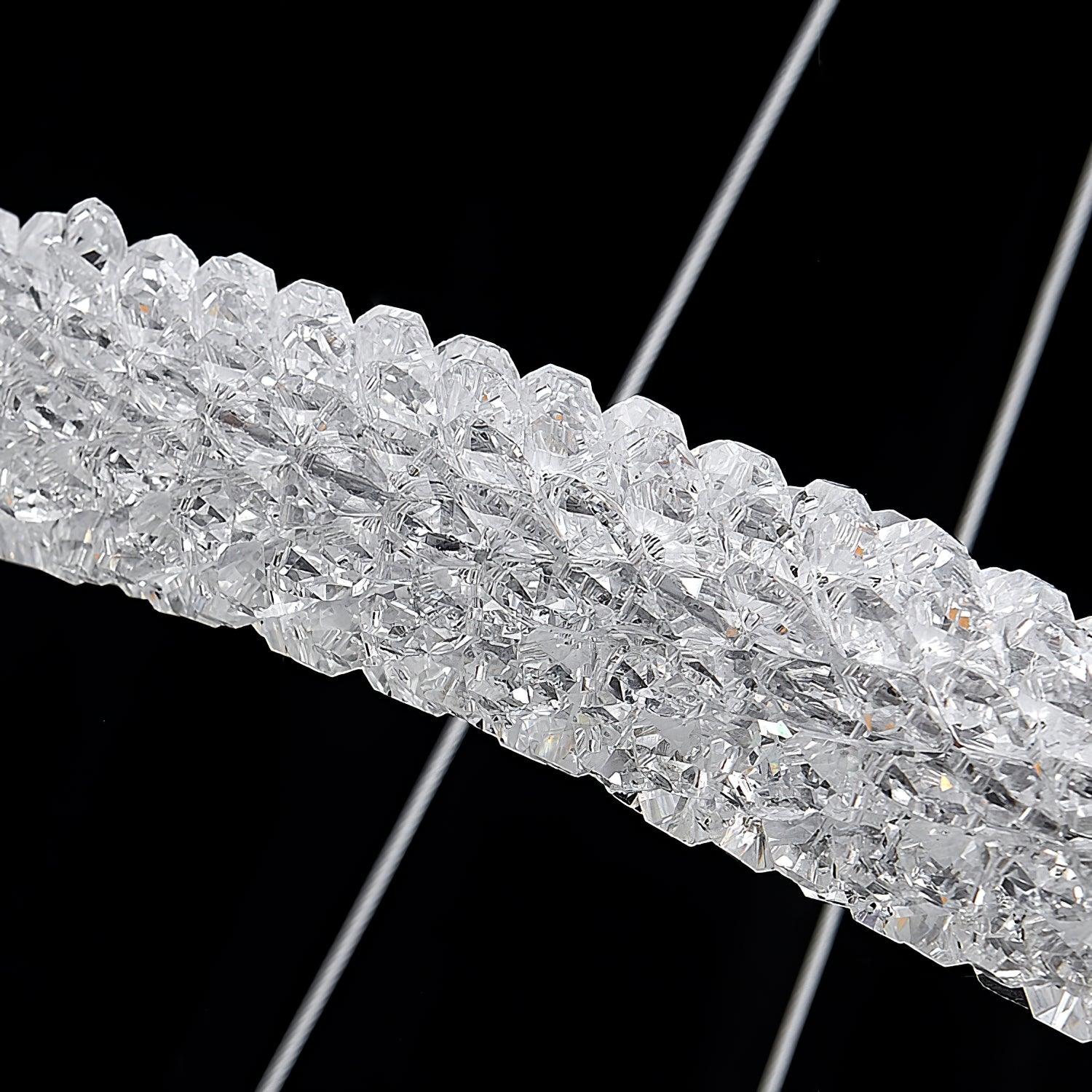 Lustra Chandelier Ring Crystal LED - Neutral Decor
