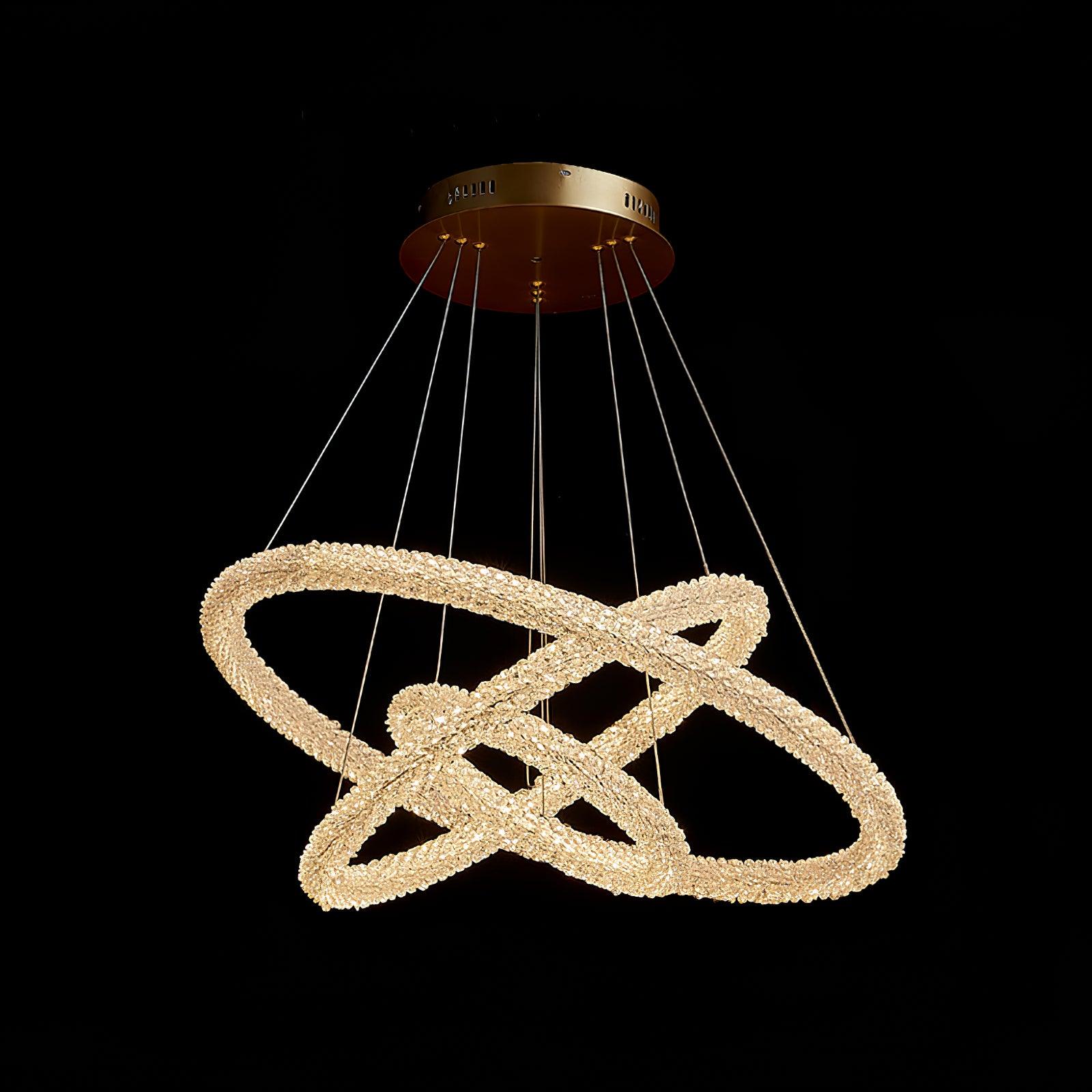 Lustra Chandelier Ring Crystal LED - Neutral Decor