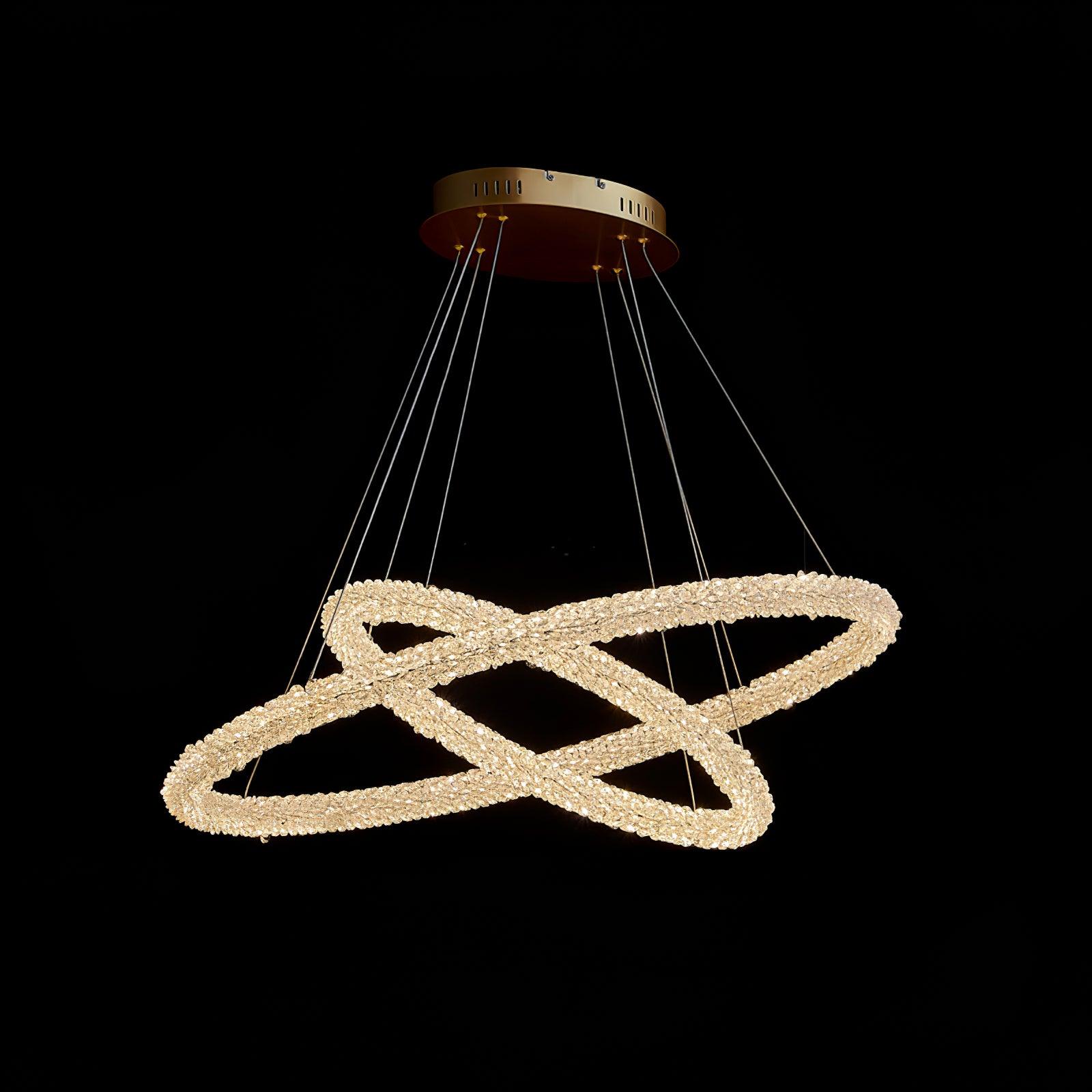 Lustra Chandelier Ring Crystal LED - Neutral Decor