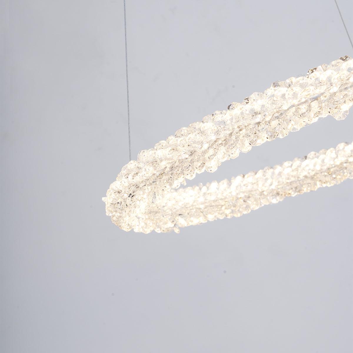 Lustra Chandelier Ring Crystal LED - Neutral Decor