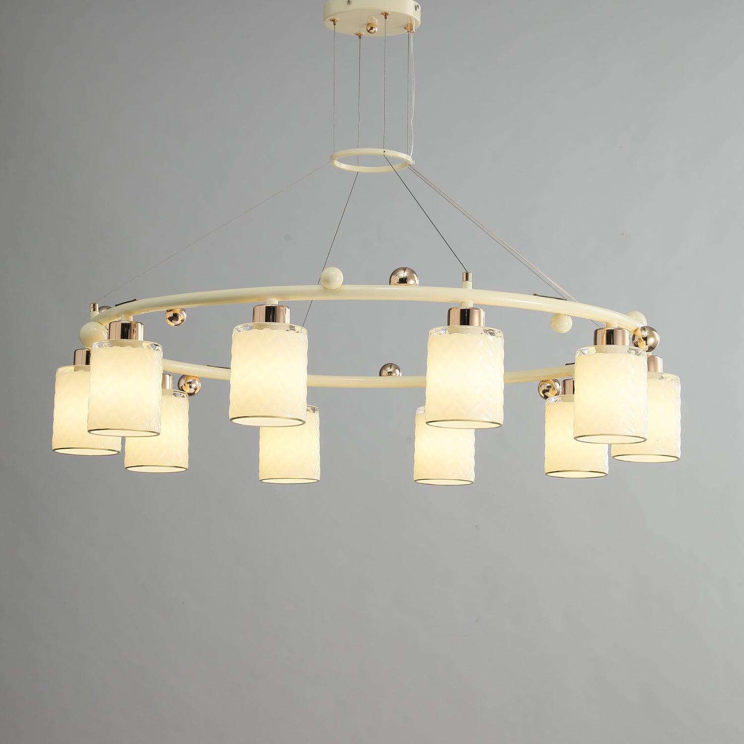 Alsile Japandi Style Glass Chandelier