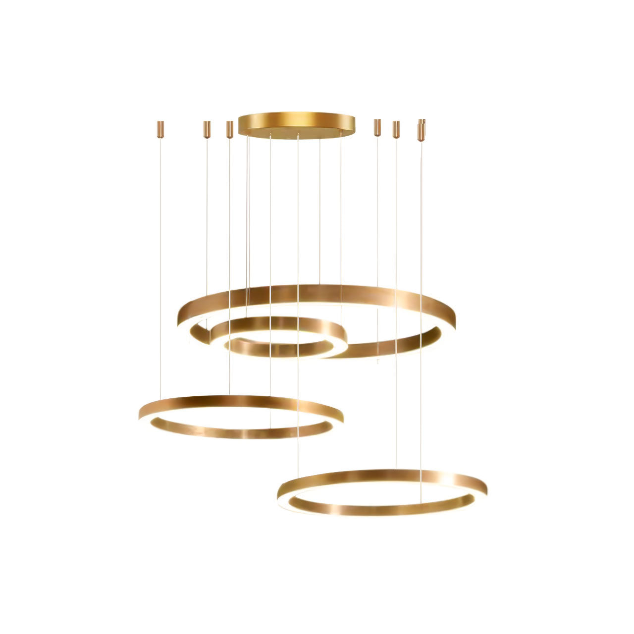 Dexlin Pendant Light LED Ring Gold Modern 3-Ring