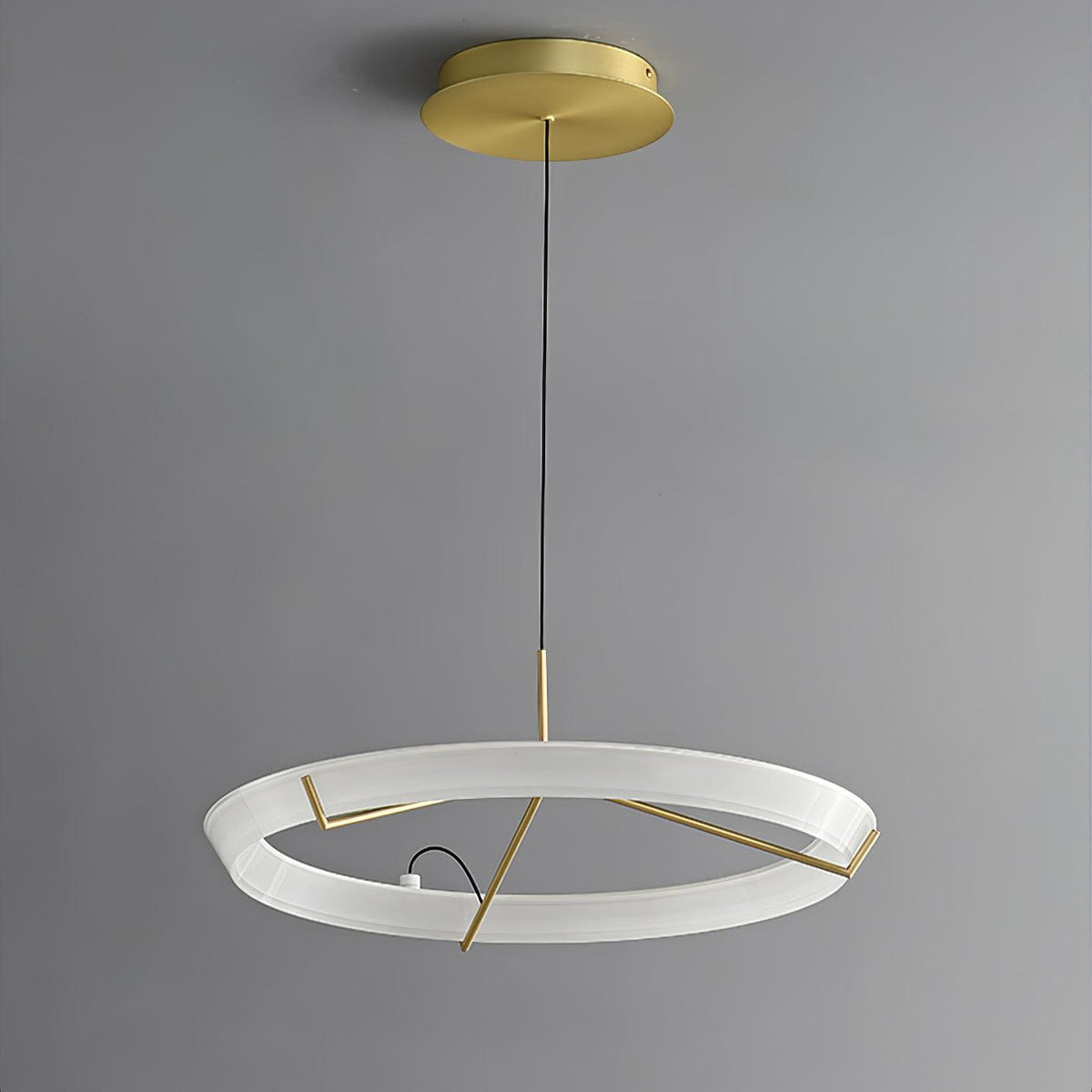 Orinirian Chandelier Modern Stainless Steel Ring