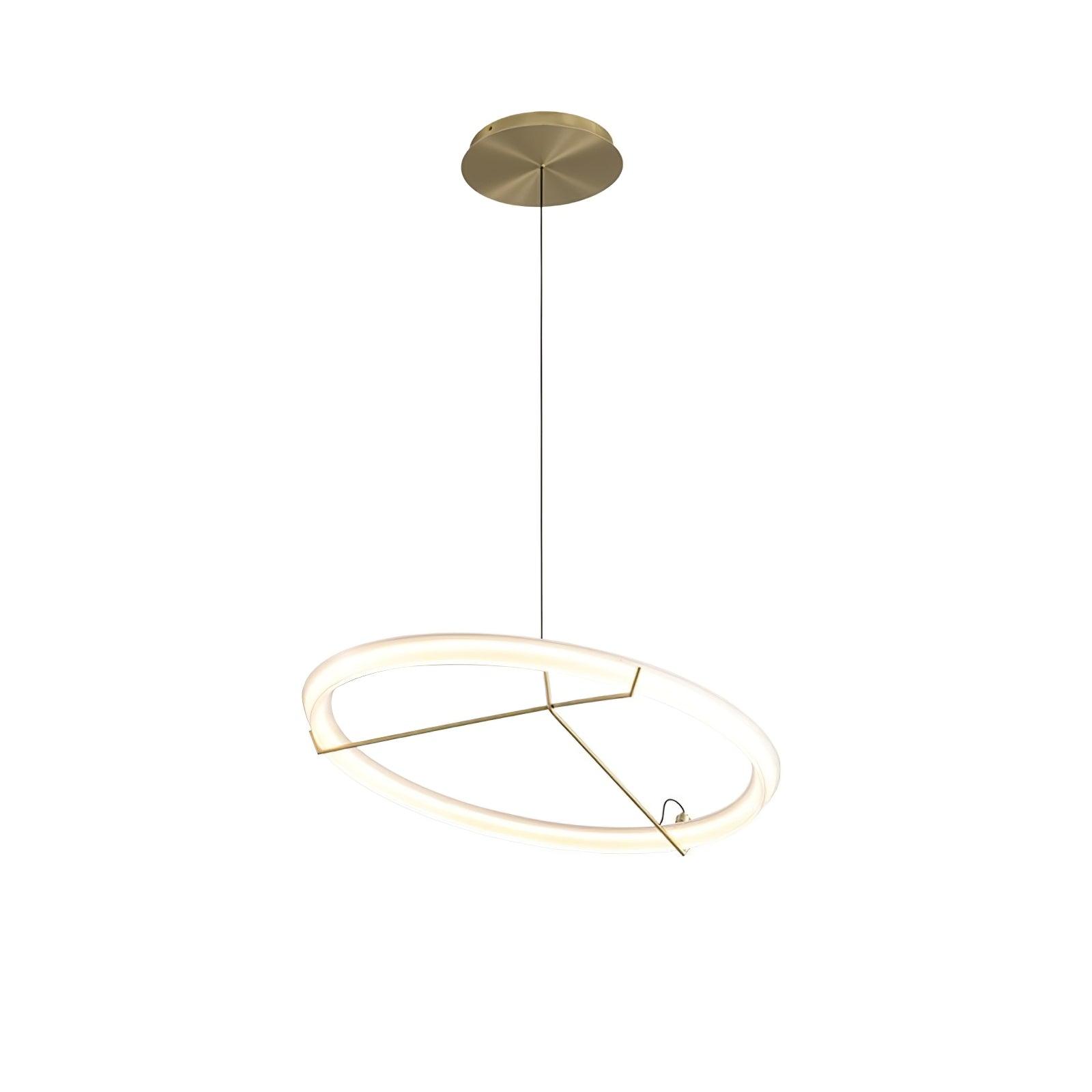Orinirian Chandelier Modern Stainless Steel Ring