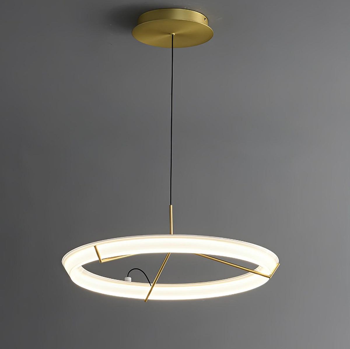 Orinirian Chandelier Modern Stainless Steel Ring