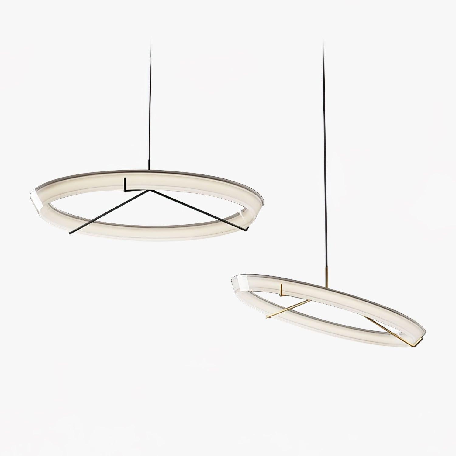 Orinirian Chandelier Modern Stainless Steel Ring