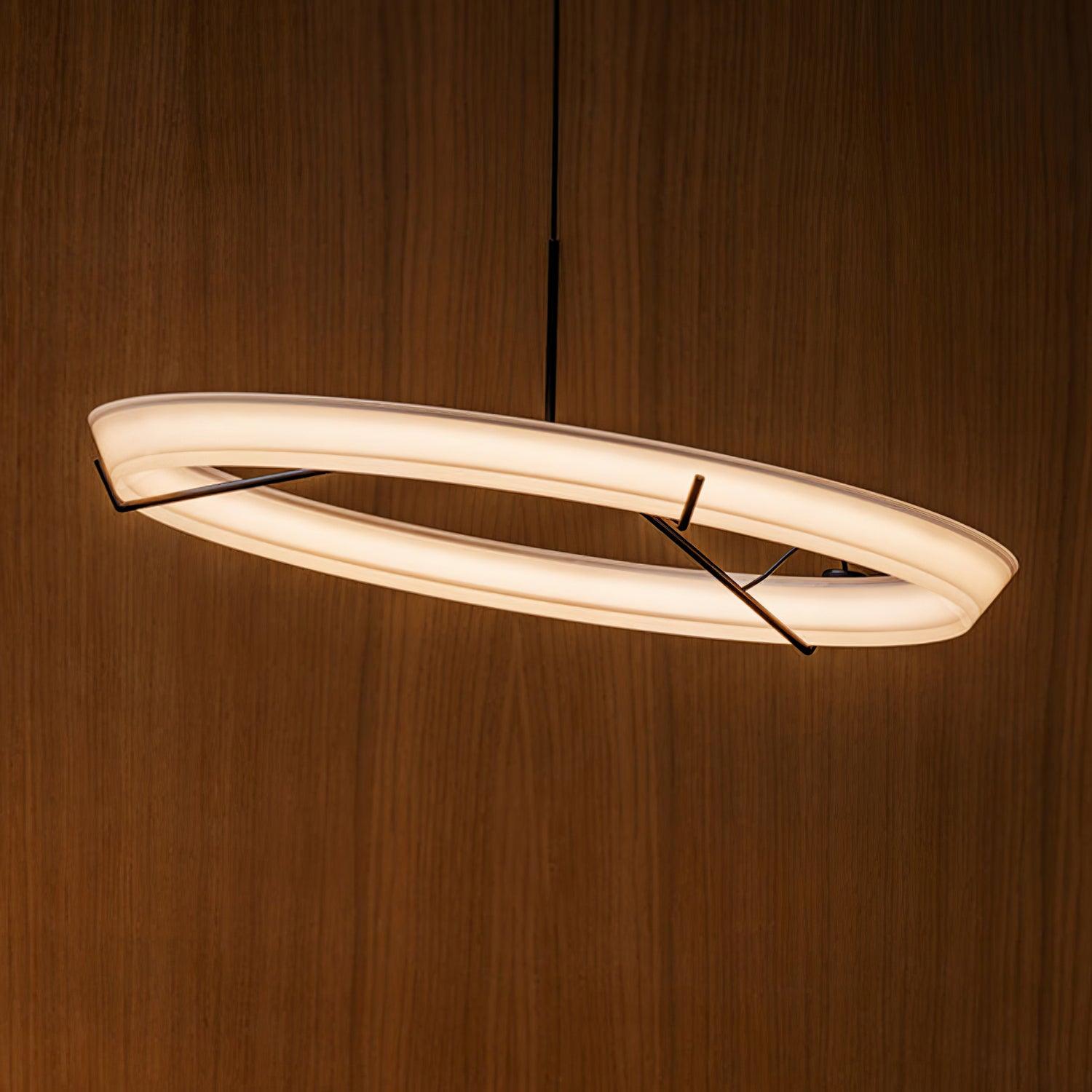 Orinirian Chandelier Modern Stainless Steel Ring