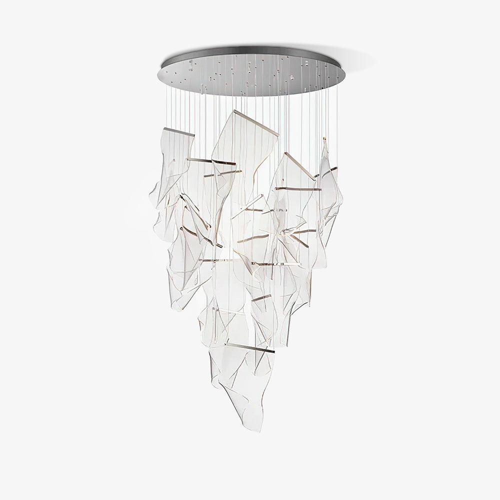 Lucuian Chandelier Acrylic LED Abstract Floating