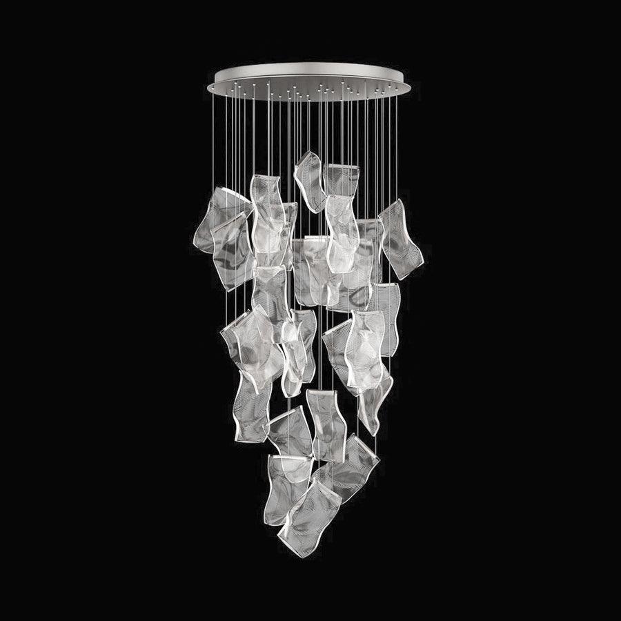 Lucuian Chandelier Acrylic LED Abstract Floating