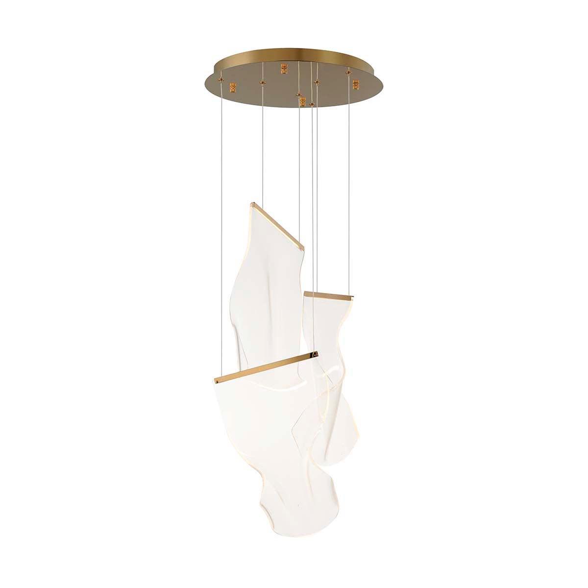 Lucuian Chandelier Acrylic LED Abstract Floating
