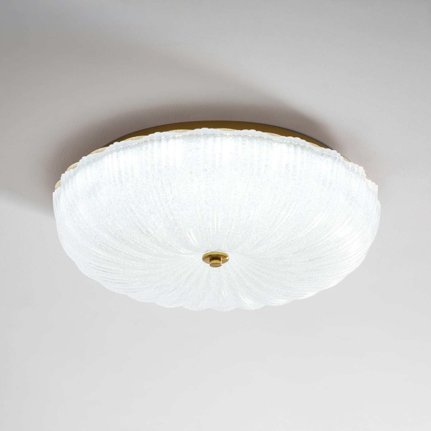 Delafield Ripple Glass Flush Mount Ceiling Light