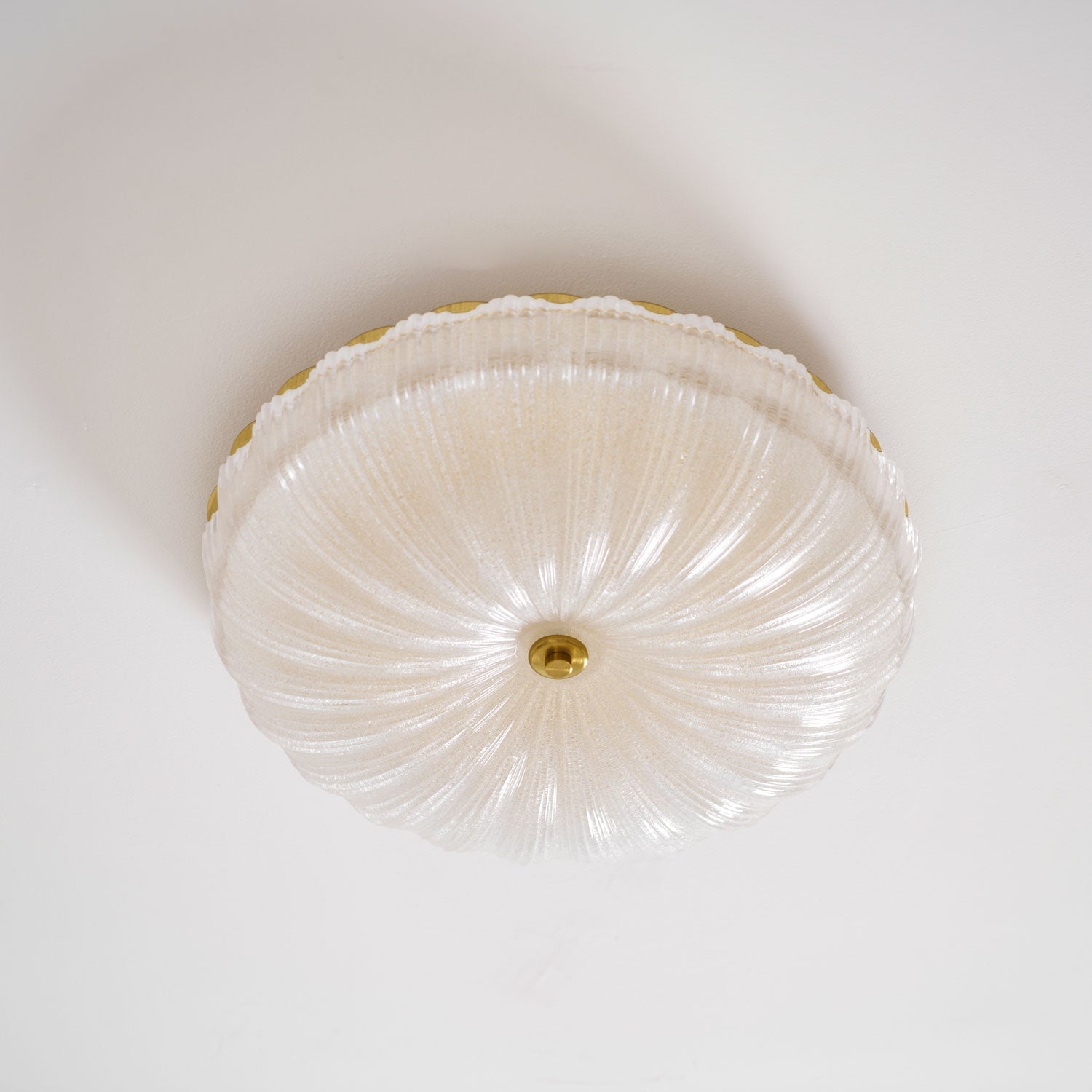 Delafield Ripple Glass Flush Mount Ceiling Light