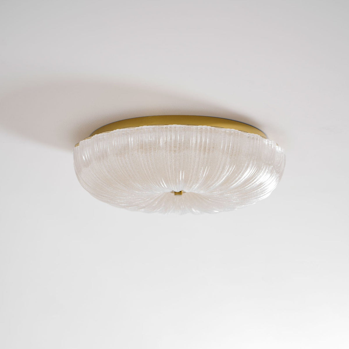 Delafield Ripple Glass Flush Mount Ceiling Light