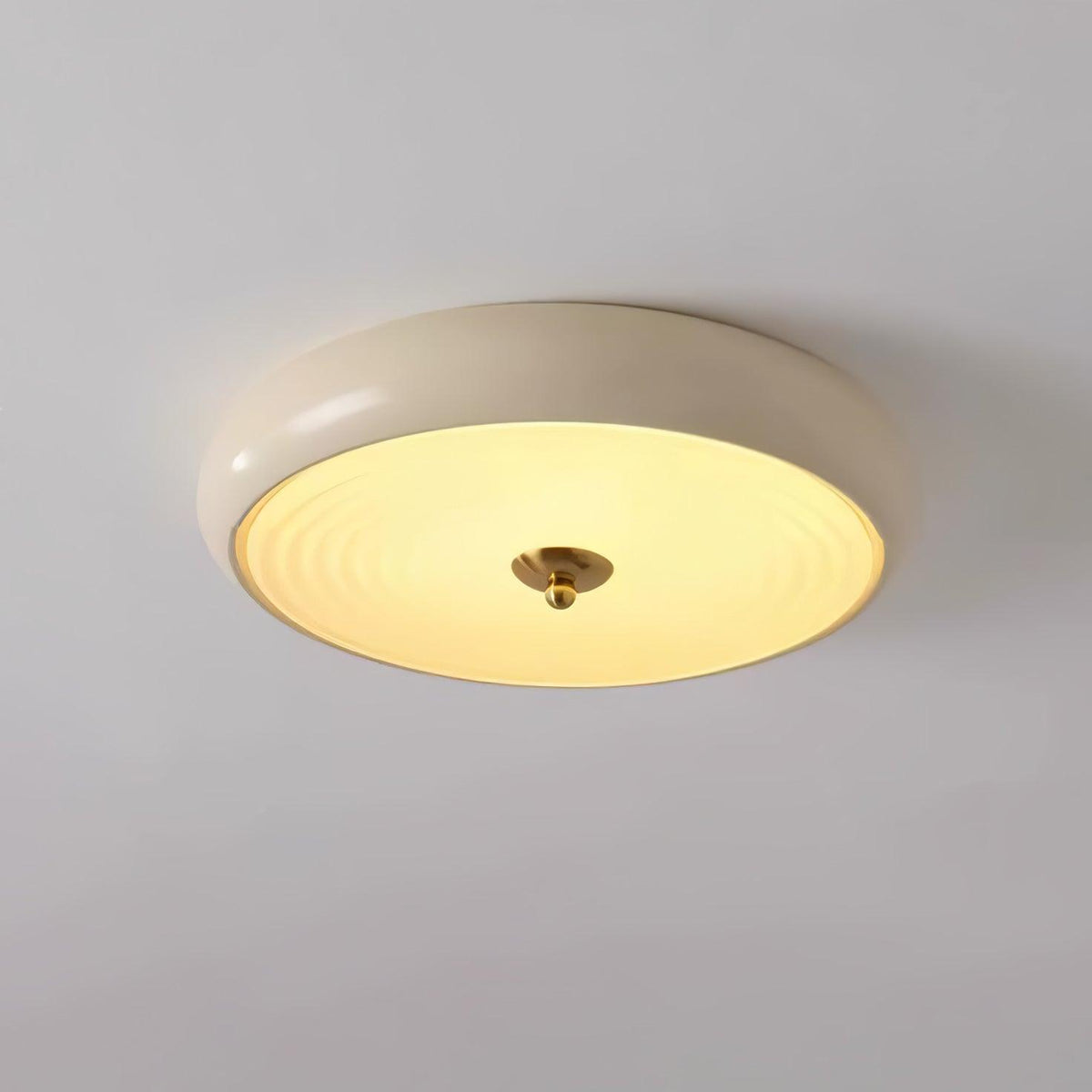 Utheara Modern Minimalist Ripple Cream Glass Ceiling Lamp