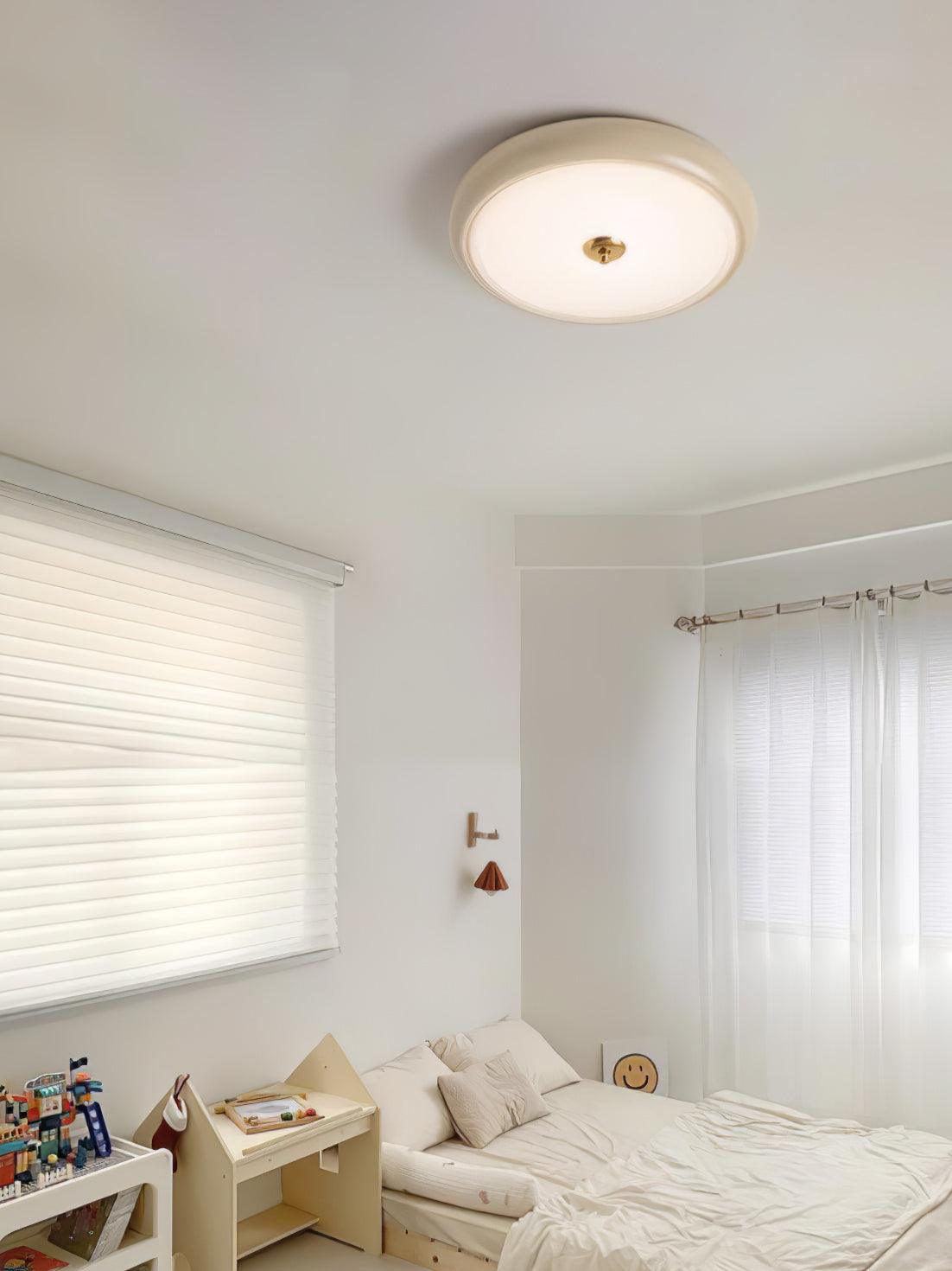 Utheara Modern Minimalist Ripple Cream Glass Ceiling Lamp