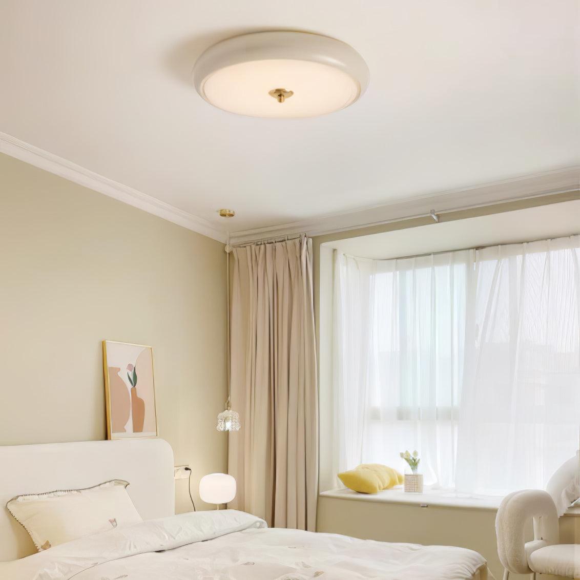 Utheara Modern Minimalist Ripple Cream Glass Ceiling Lamp