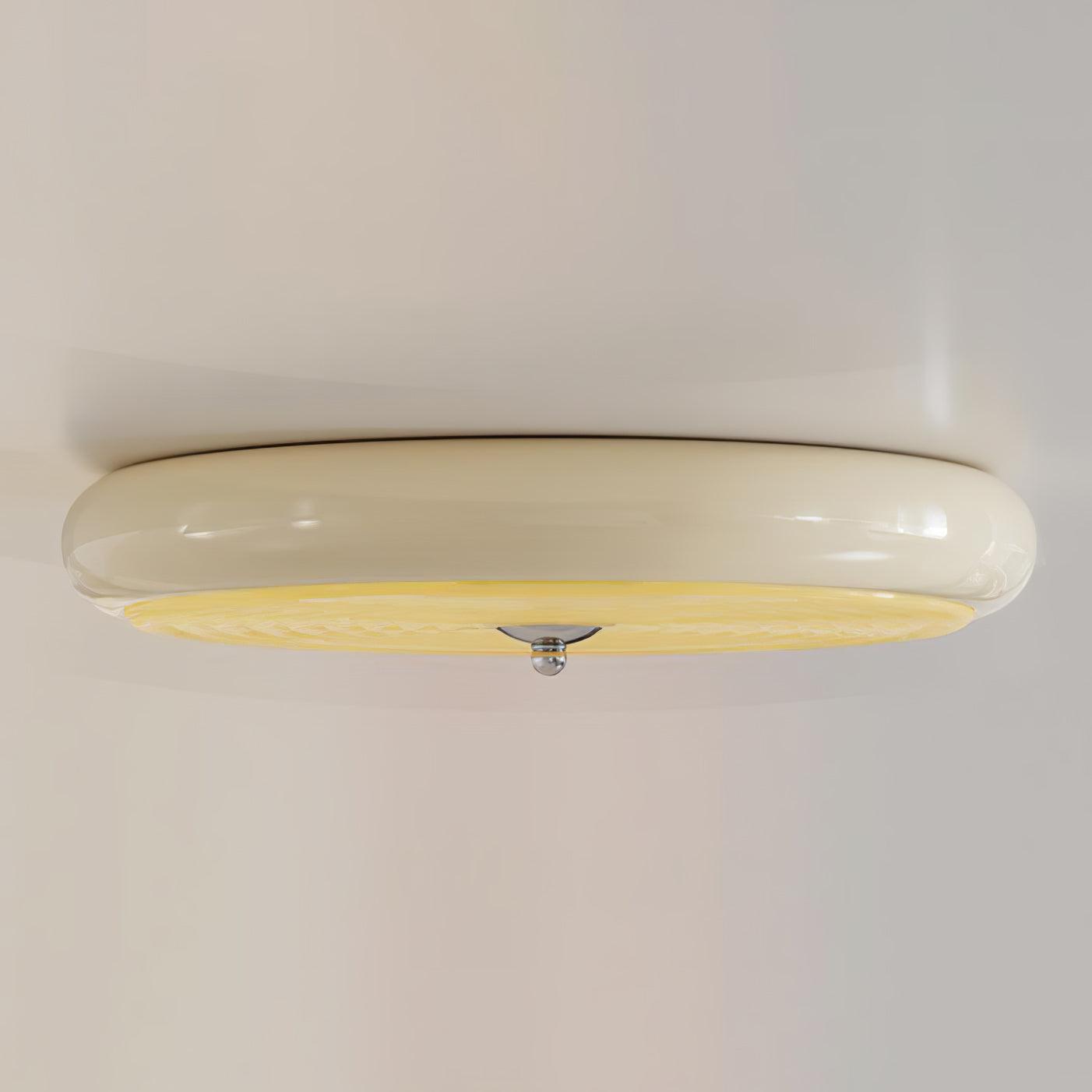 Utheara Modern Minimalist Ripple Cream Glass Ceiling Lamp