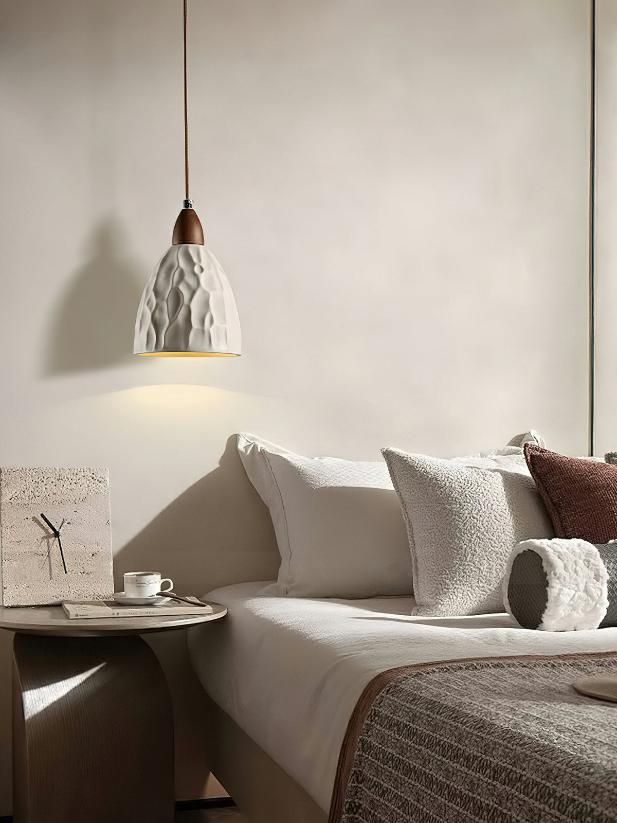 Osilora Premium Nordic Art Ripple Wood Pendant Light