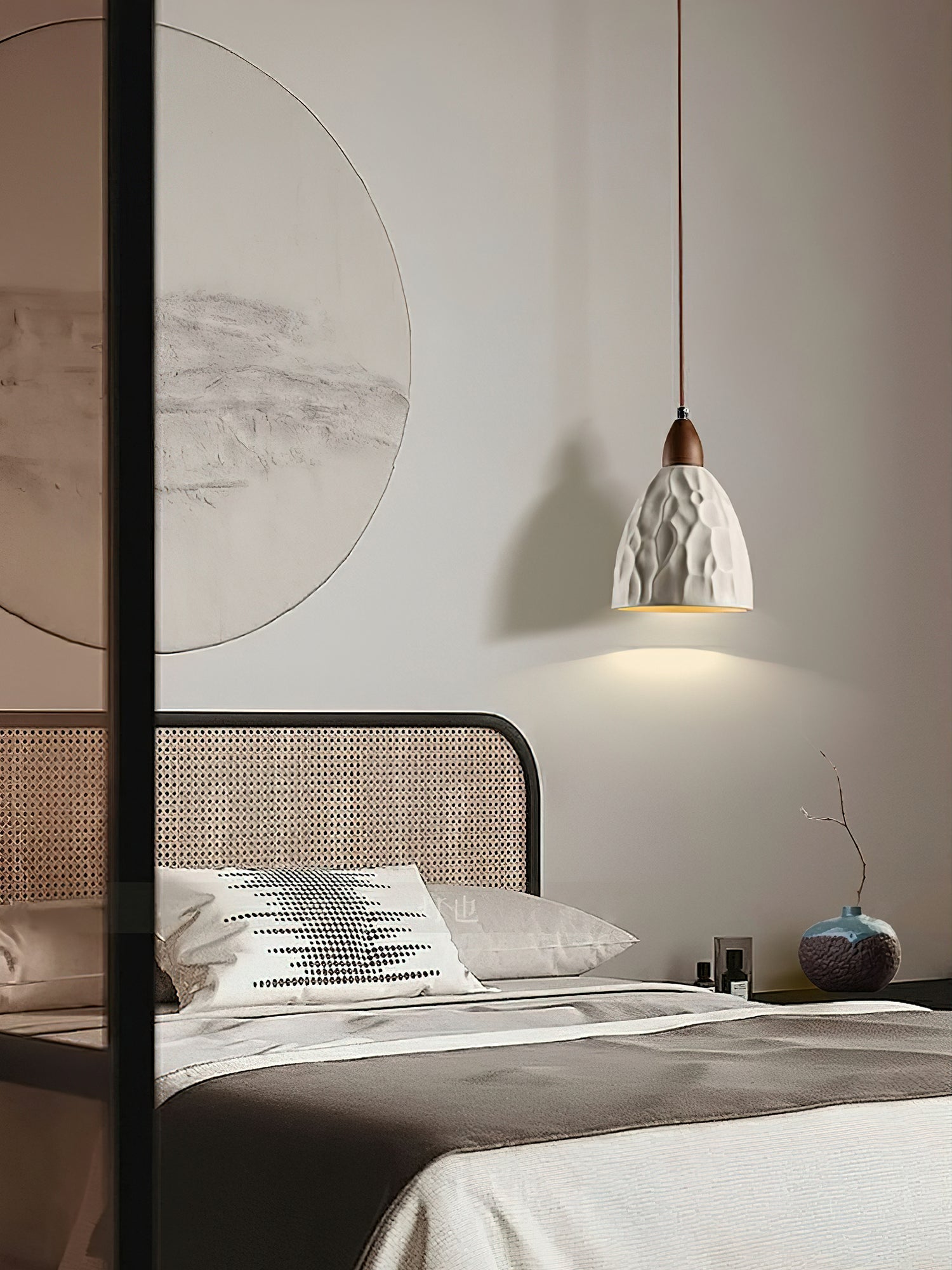 Osilora Premium Nordic Art Ripple Wood Pendant Light