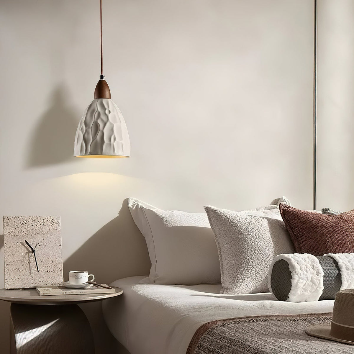 Osilora Premium Nordic Art Ripple Wood Pendant Light