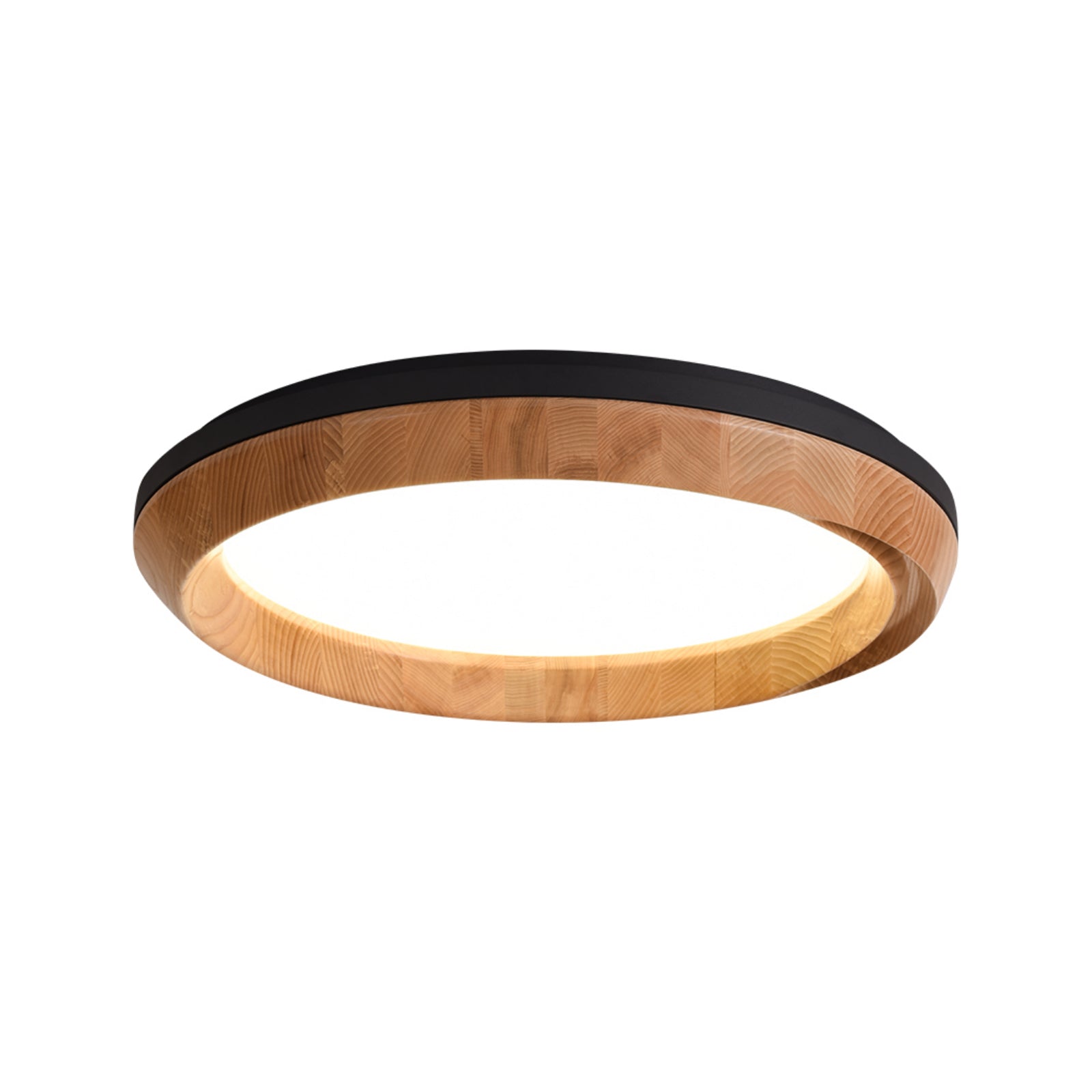 Aurdoreth Modern Minimalist Ripple Wood Ceiling Light