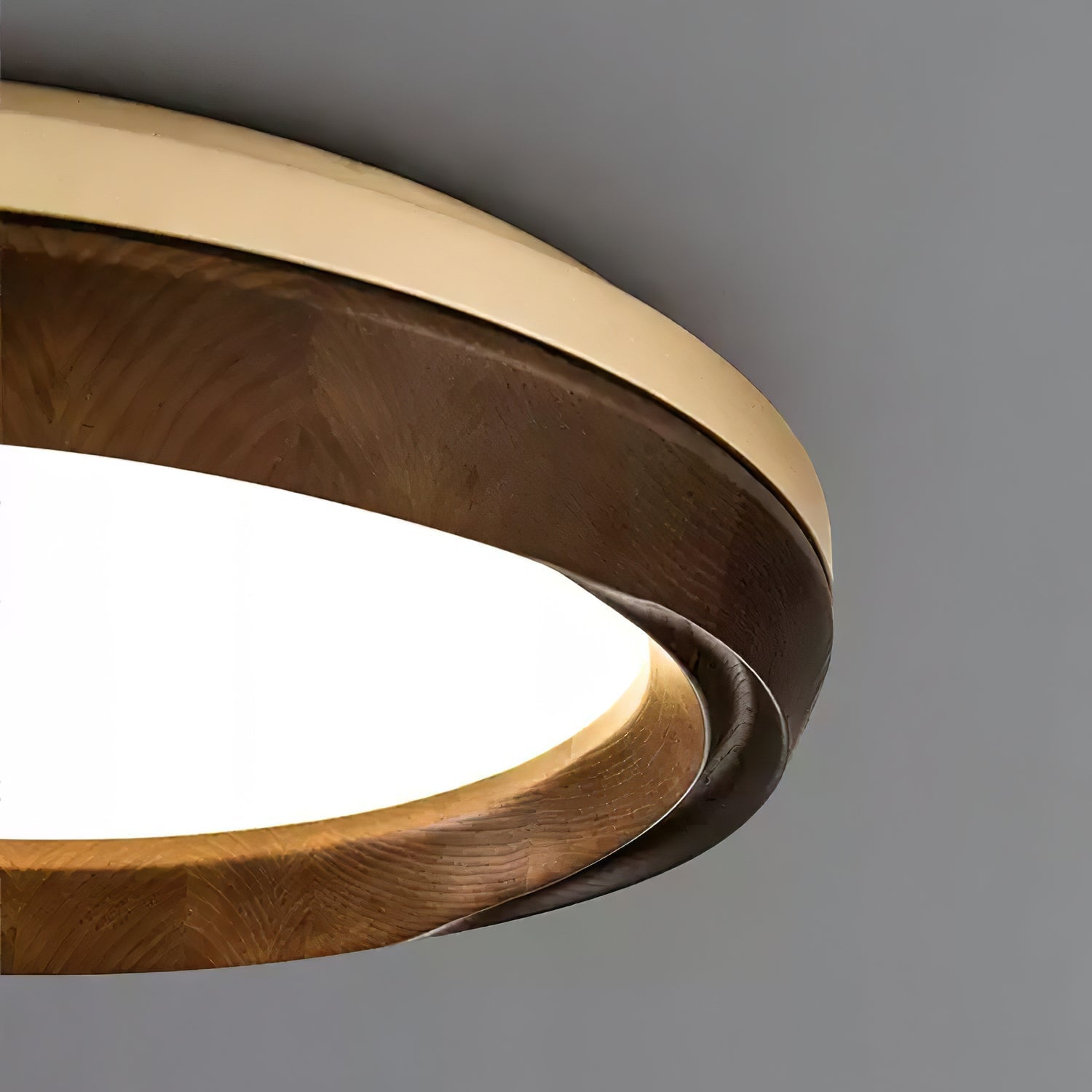 Aurdoreth Modern Minimalist Ripple Wood Ceiling Light