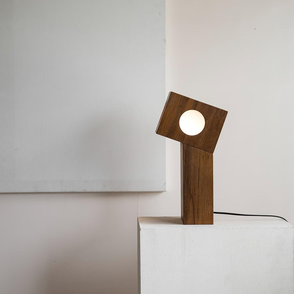 Geo Modern Wood Table Lamp