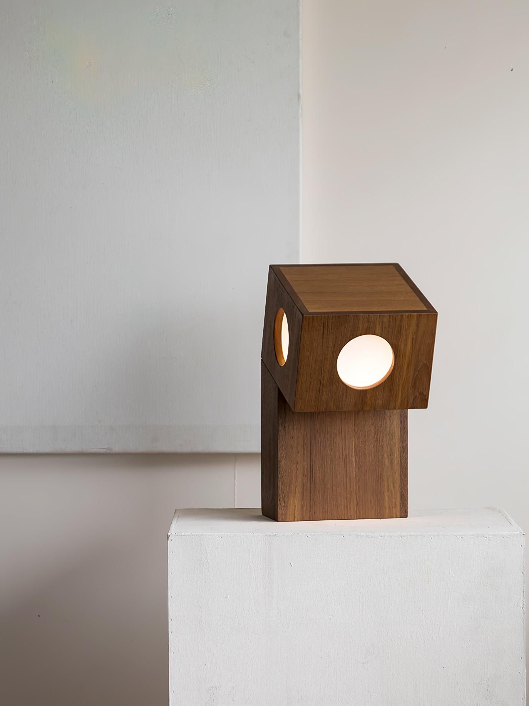 Geo Modern Wood Table Lamp