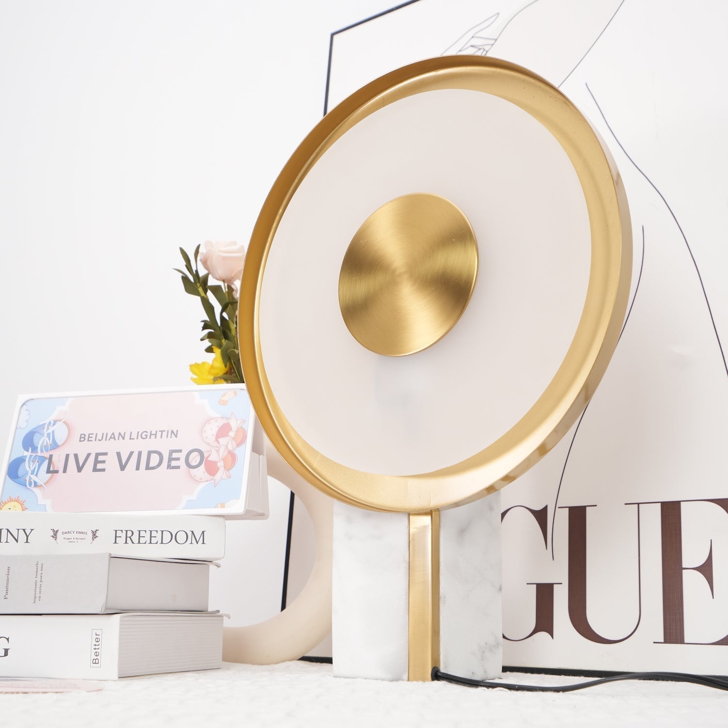 Tessain Marble Minimalist Table Lamp