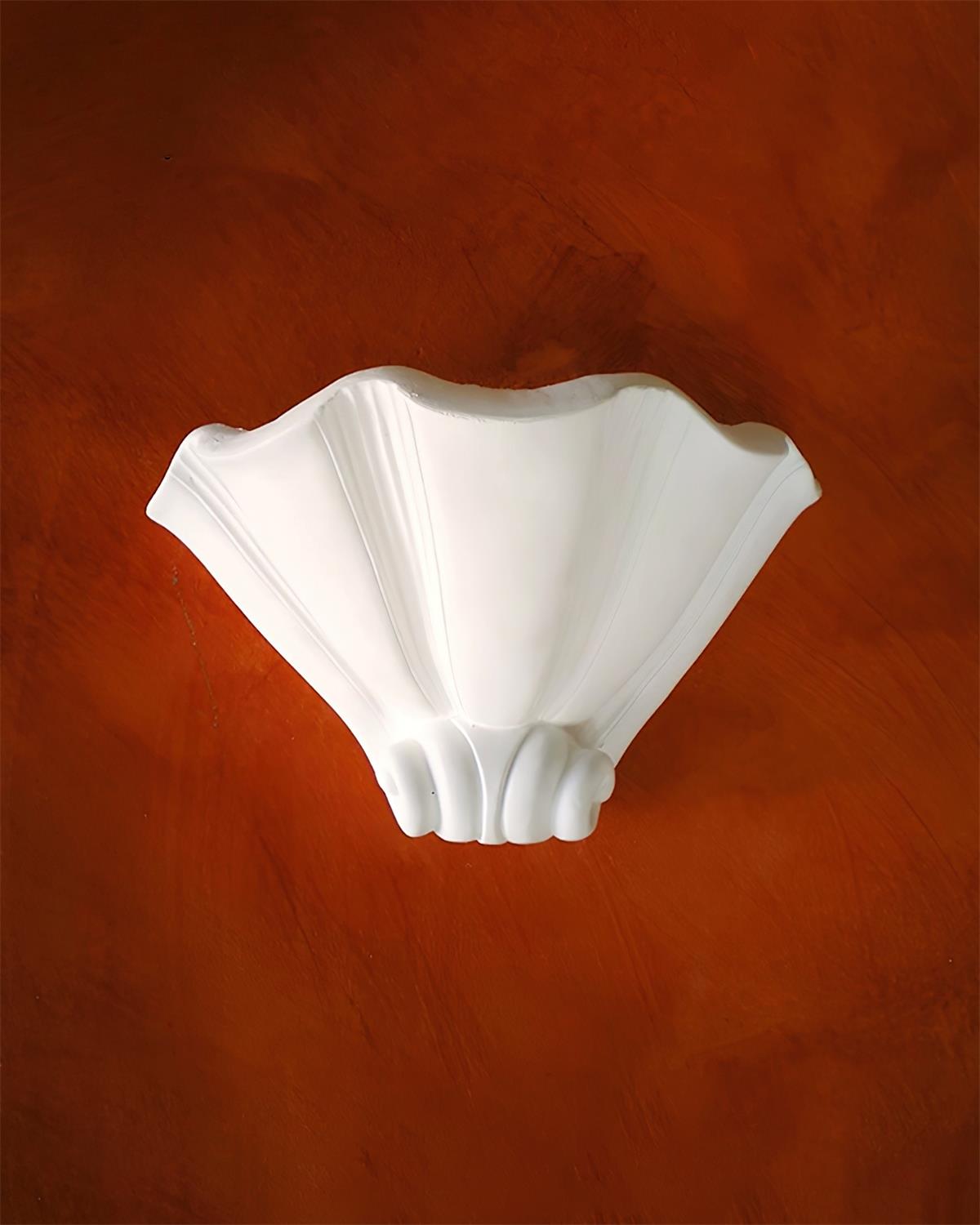 Ysola White Plaster Shell Wall Lamp - Neutral Decor